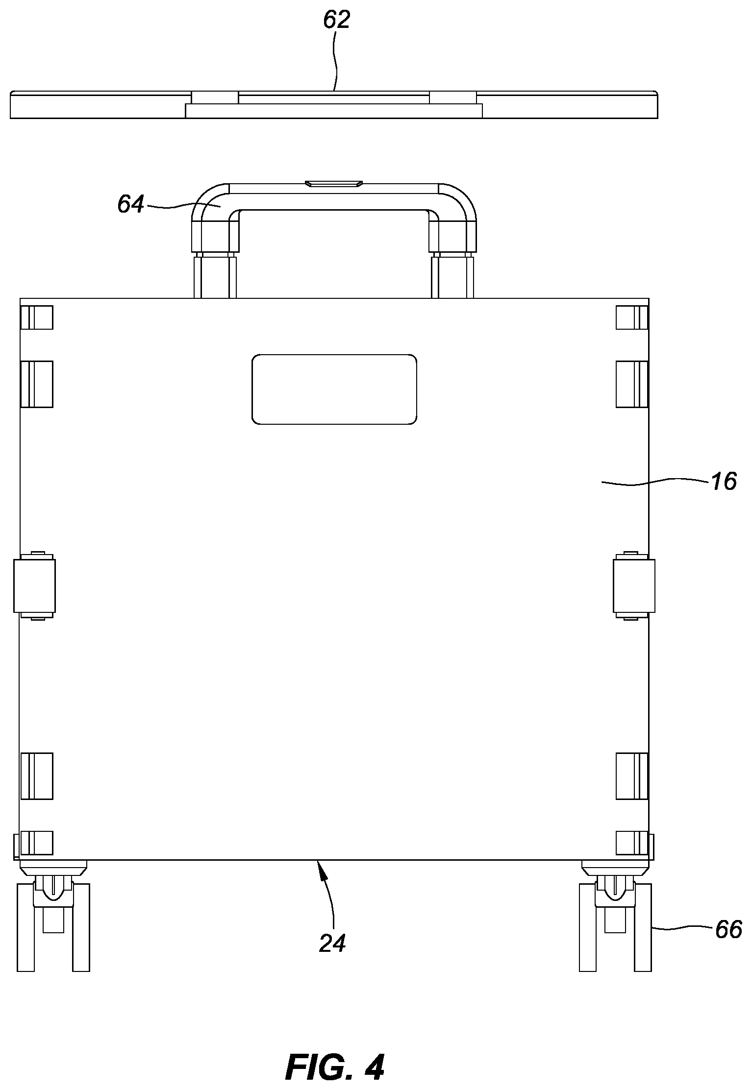 Patent US12103576 Figure 4 – Stackable collapsible carts