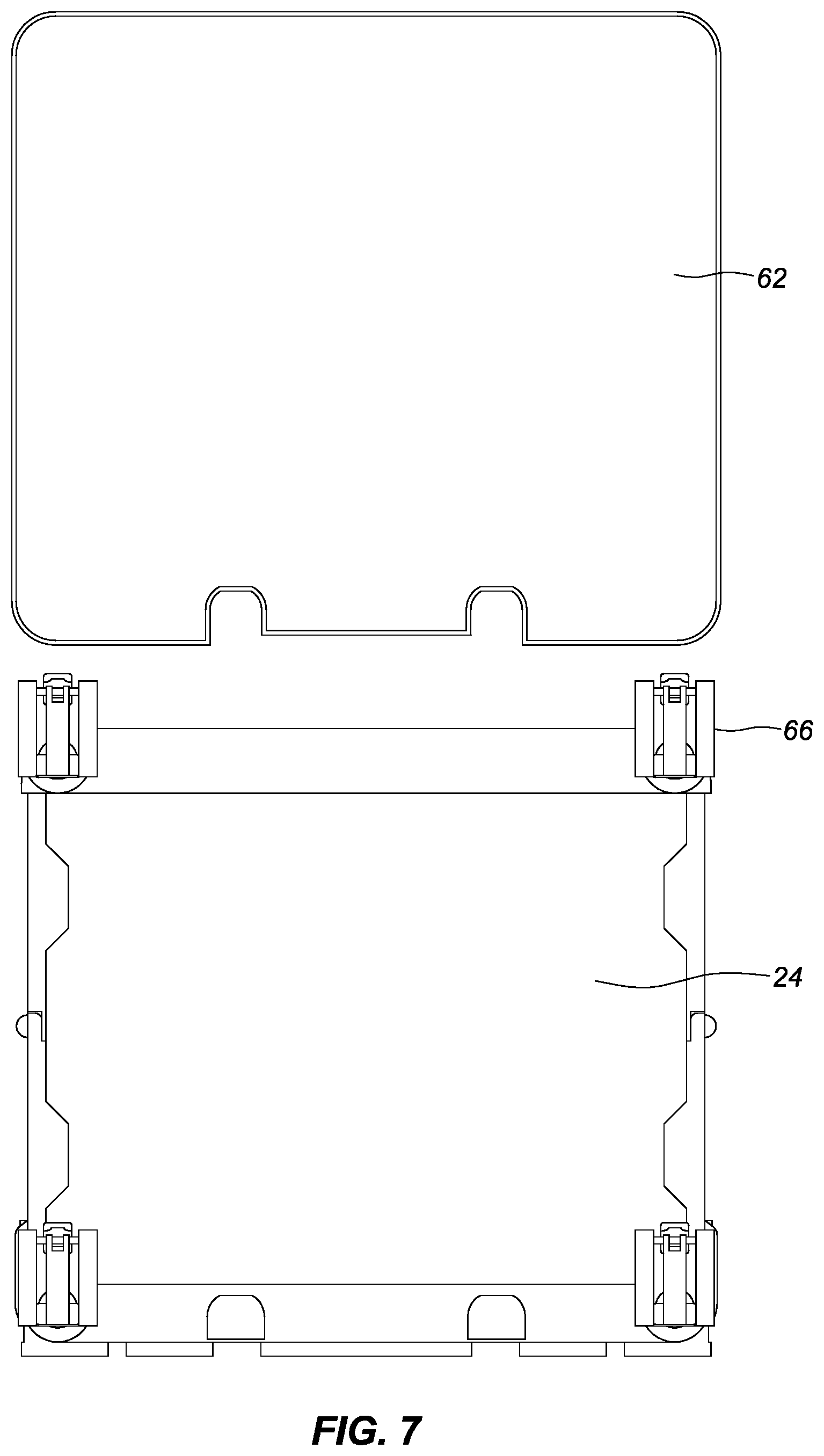 Patent US12103576 Figure 7 – Stackable collapsible carts