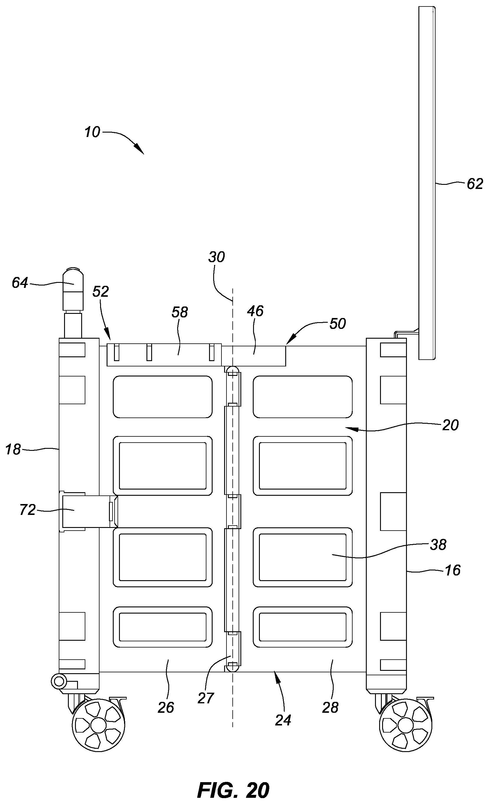 Patent US12103576 Figure 20 – Stackable collapsible carts