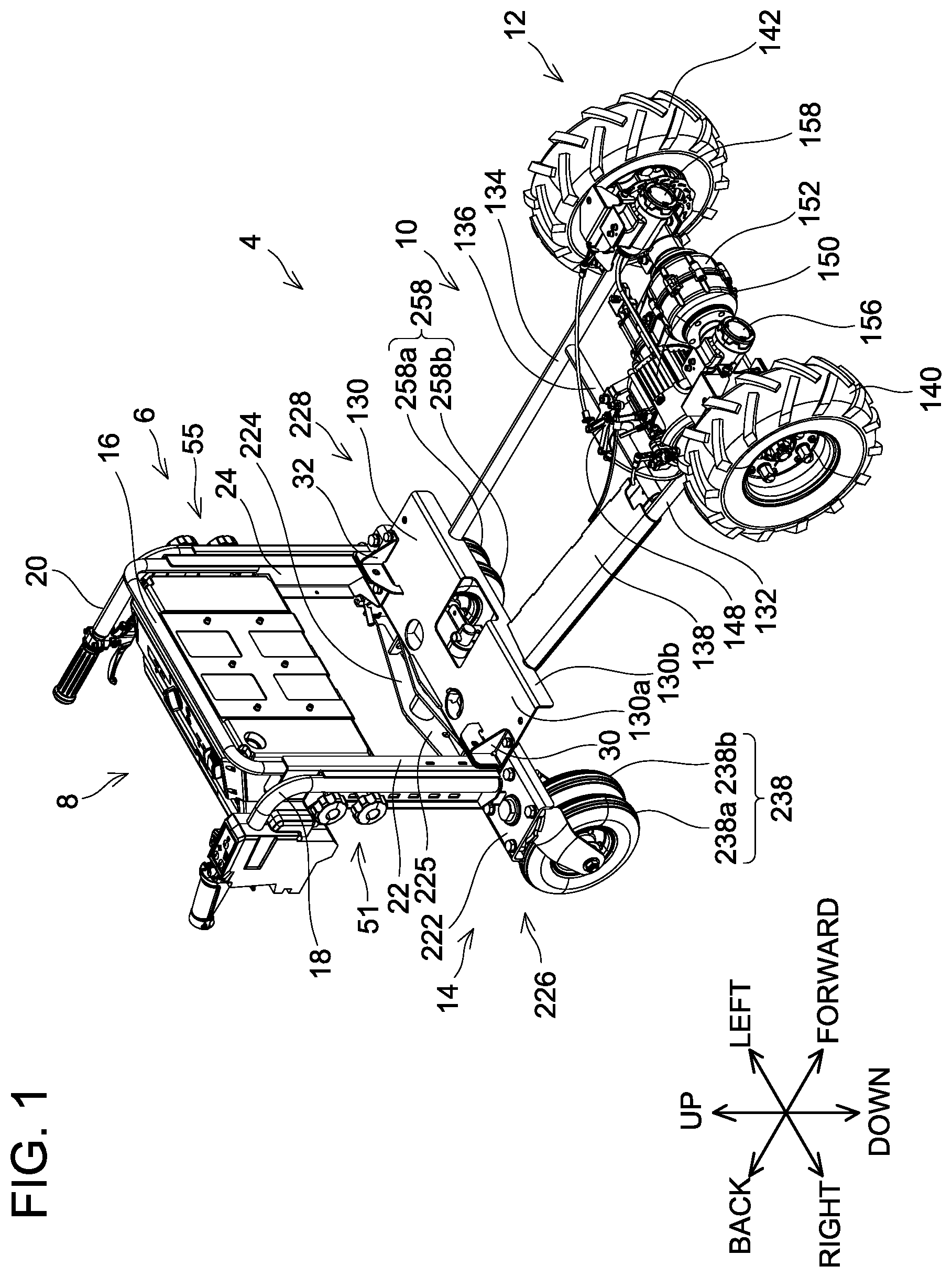 Patent US12103579 Figure 1 – Working machine