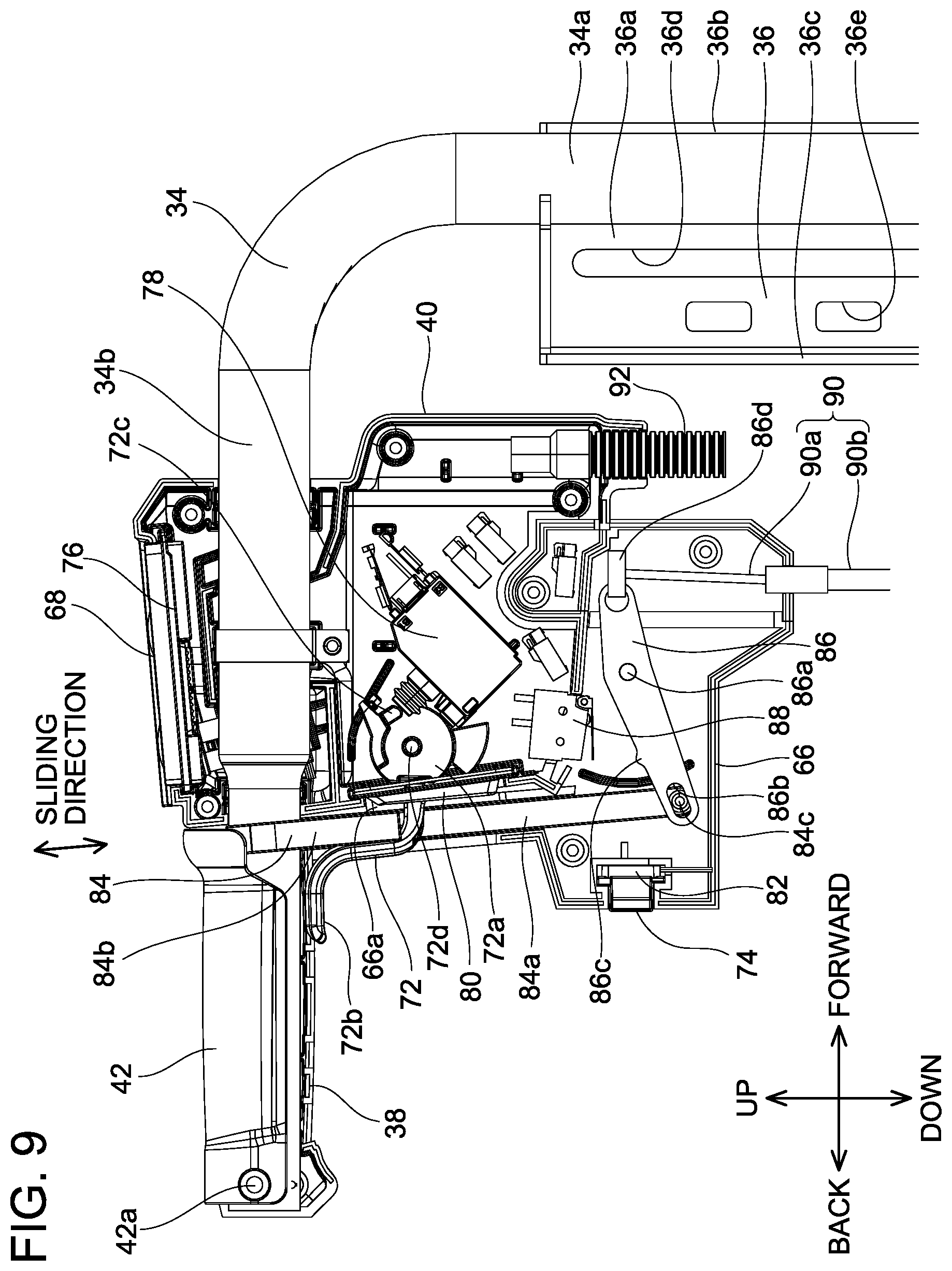 Patent US12103579 Figure 9 – Working machine