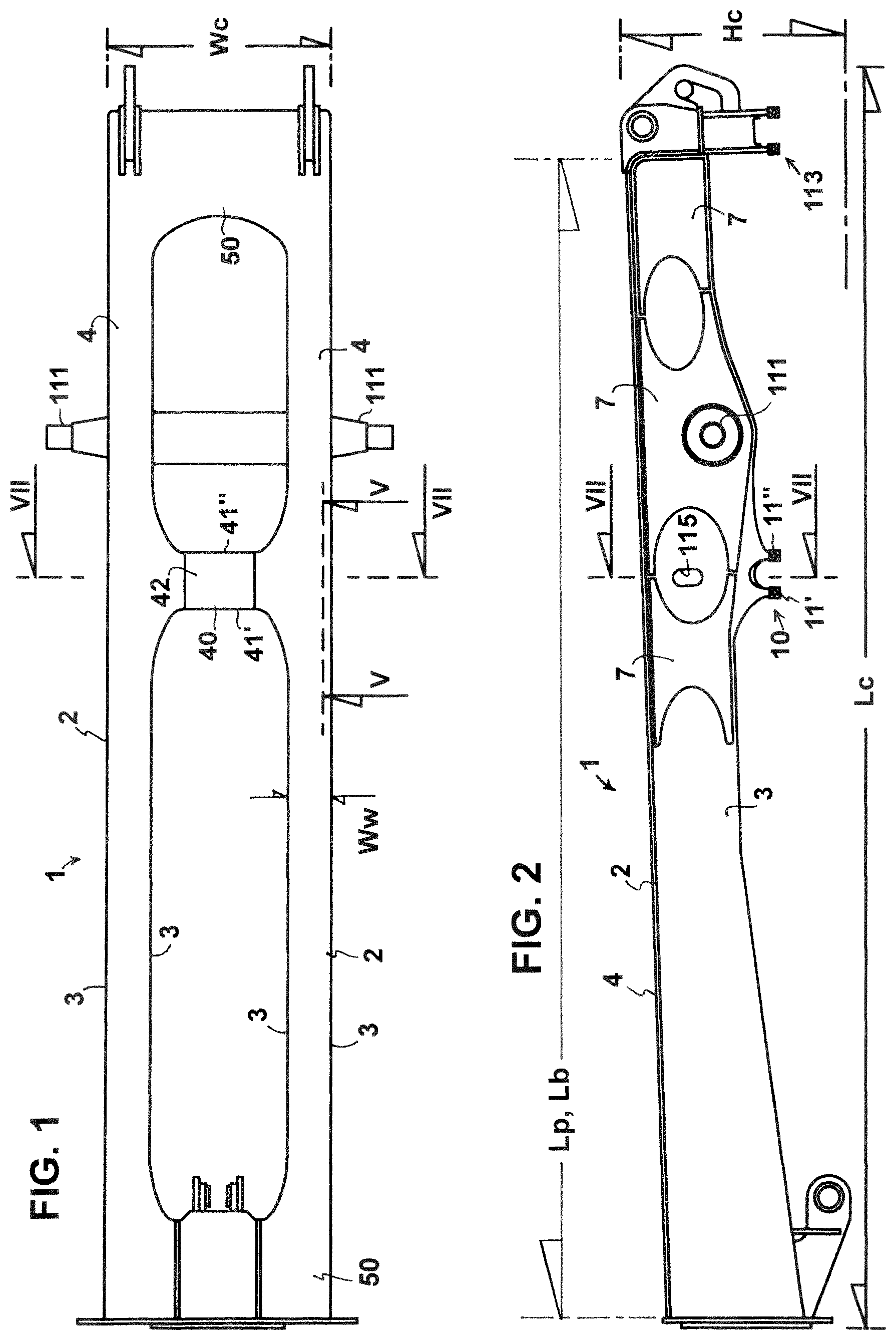 Patent US12103587 — Vehicle chassis having twin walled beams with suspension mounting structure — Figure 1