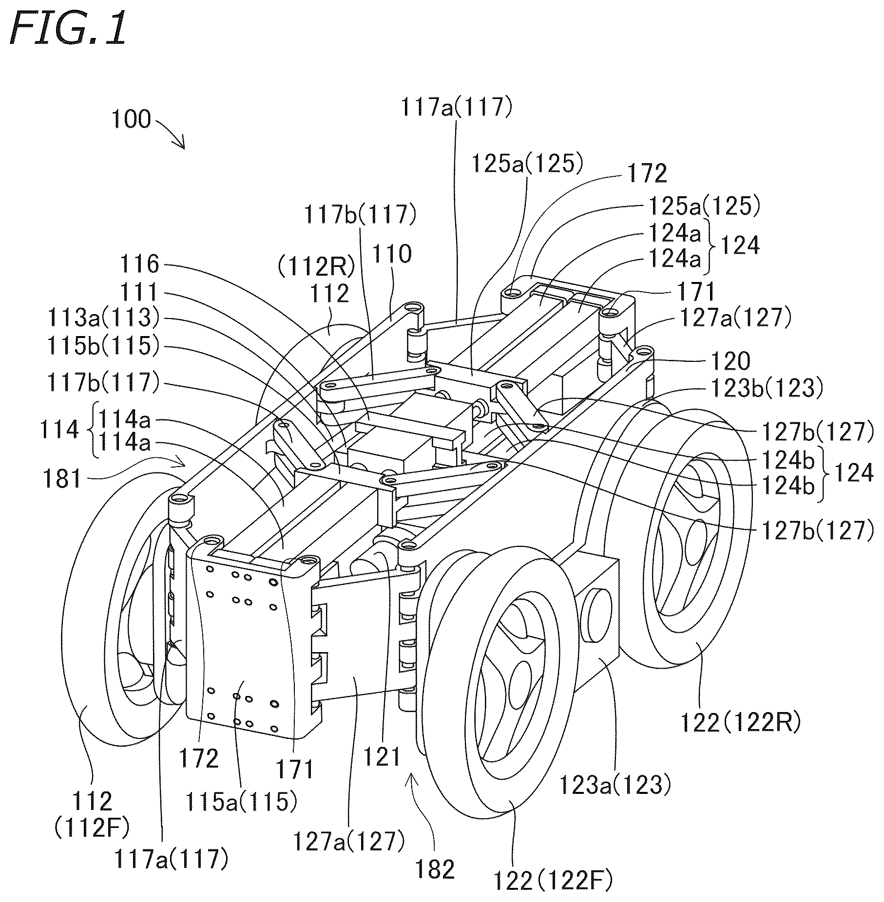 Patent US12103588 — Vehicle platform — Figure 1