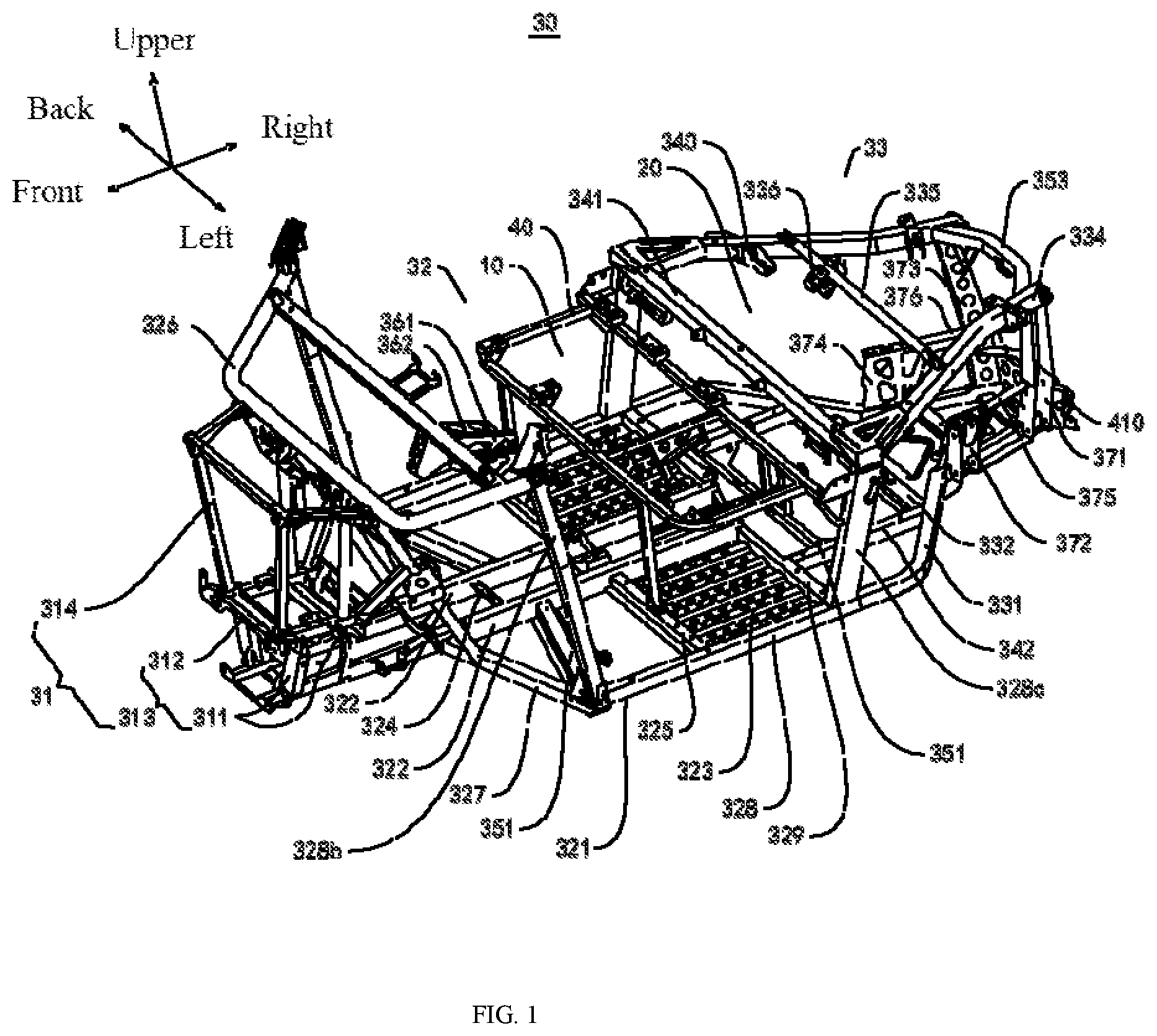 Patent US12103589 — All-terrain vehicle and body thereof — Figure 1