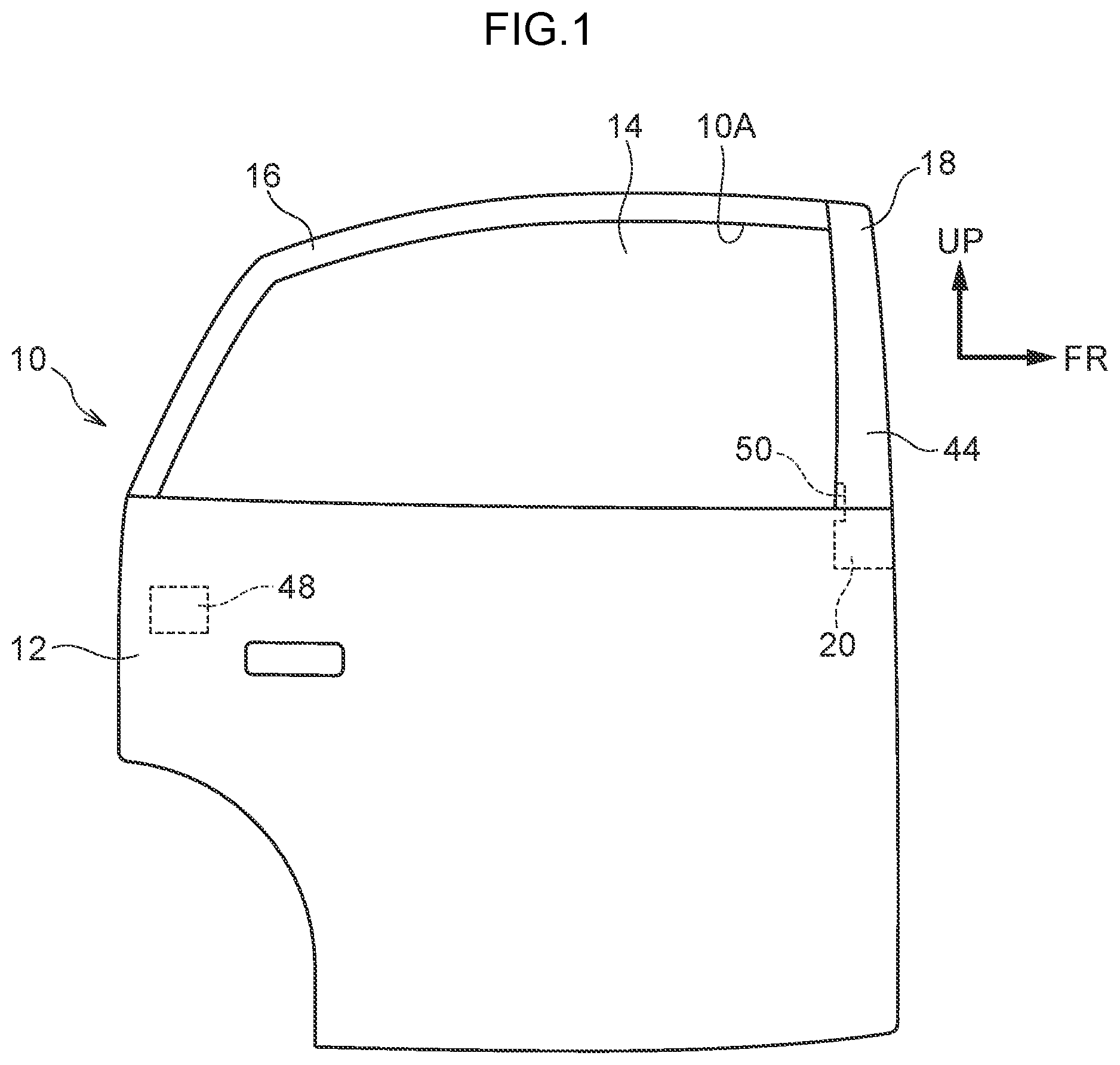 Patent US12103597 — Vehicle-mounted component attachment structure and vehicle-mounted component attachment method — Figure 1
