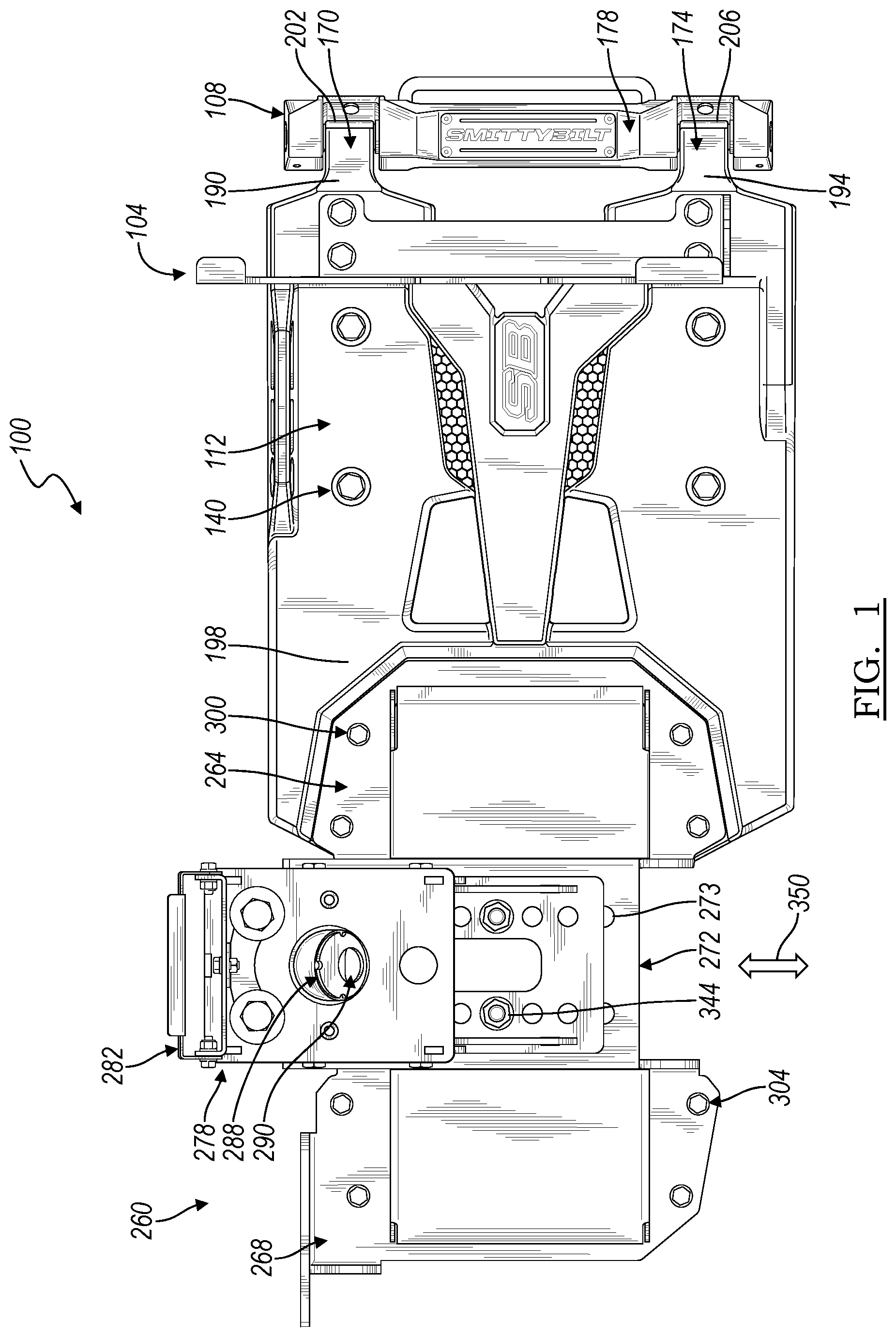 Patent US12103603 — Wheel carrier bracket assembly — Figure 1