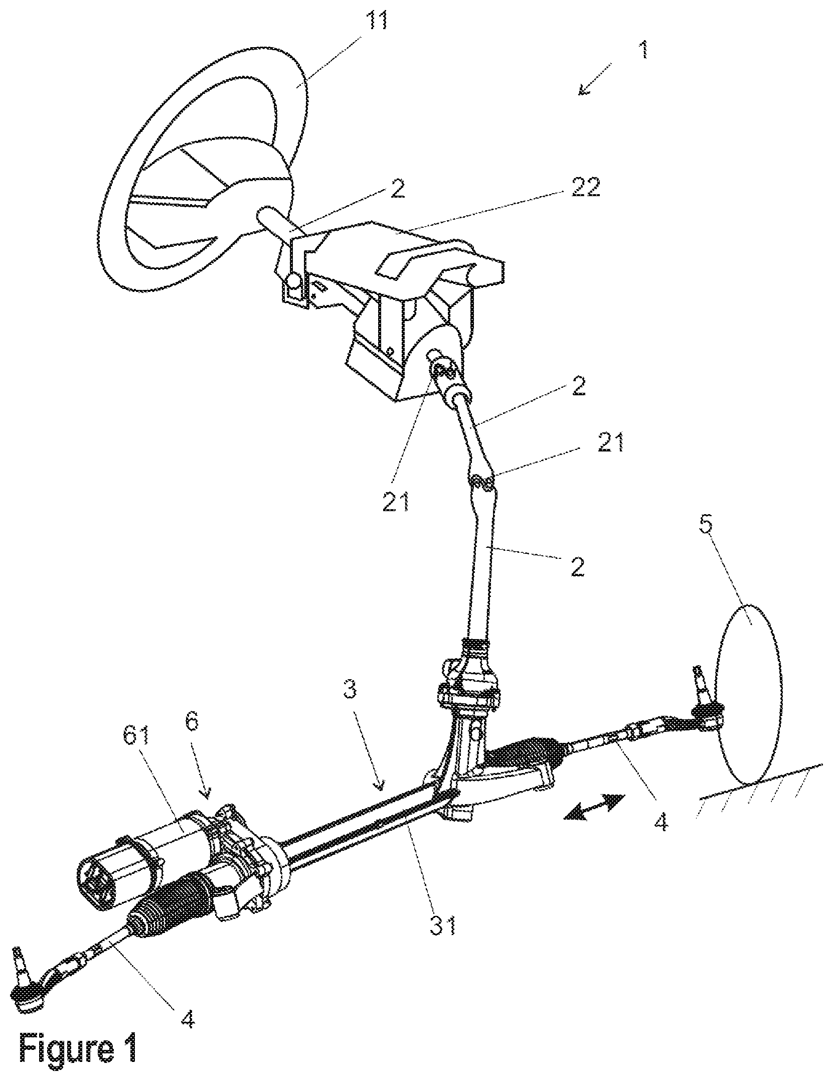 Patent US12103605 — Power assistance drive for a steering column, and steering column for a motor vehicle — Figure 1