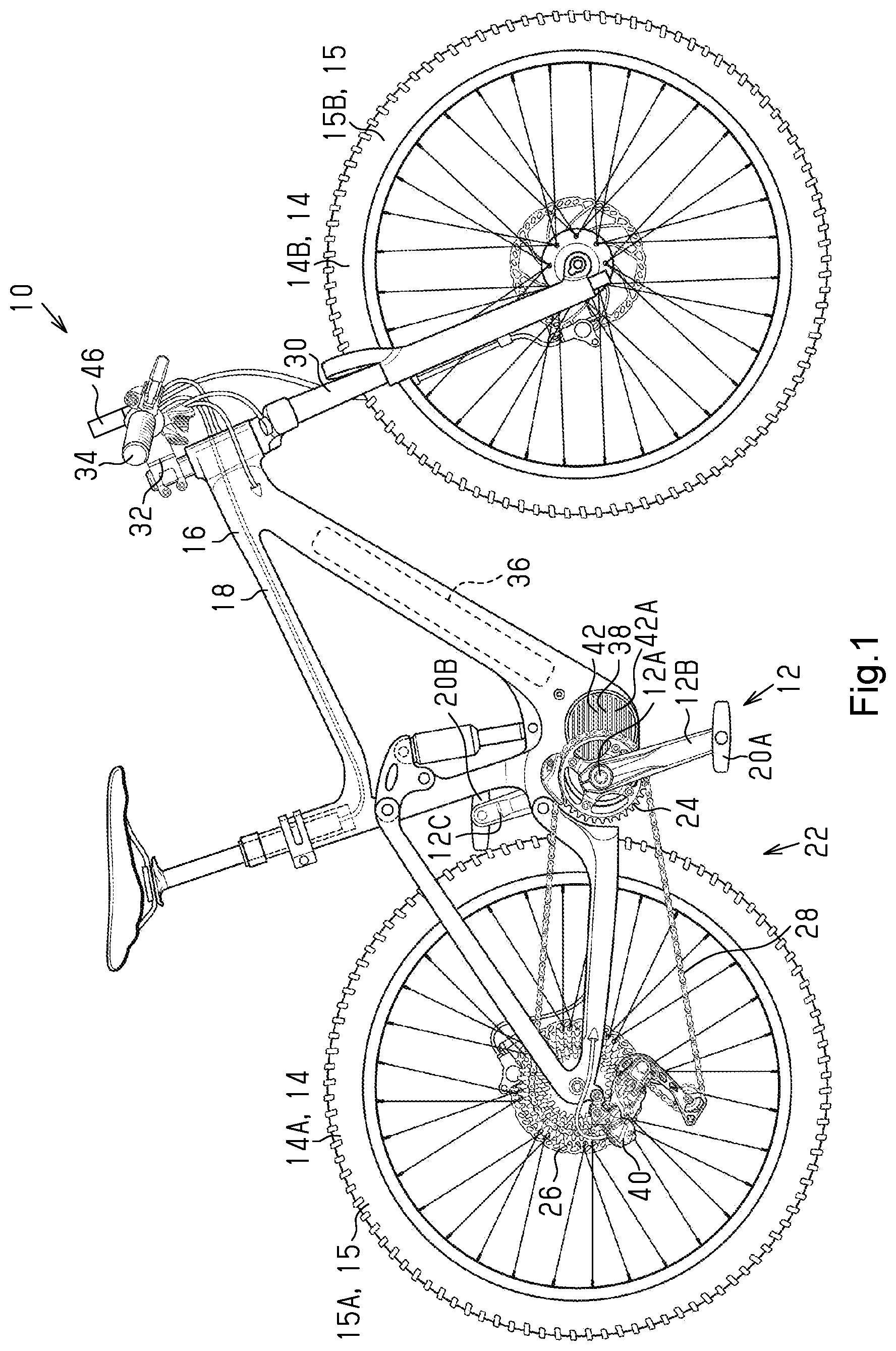 Patent US12103638 — Human-powered vehicle control device — Figure 1
