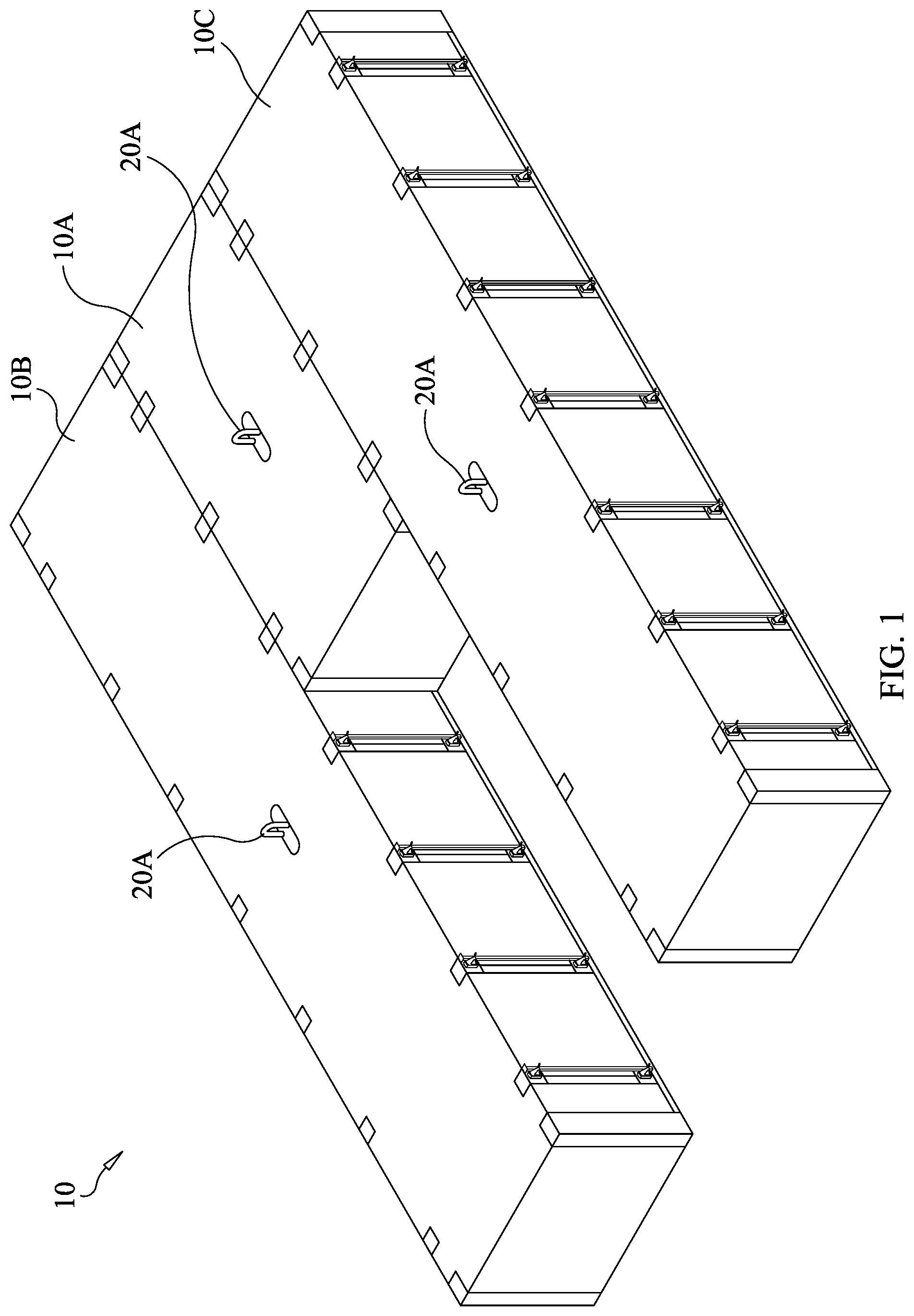 Patent US12103646 — Modular barge — Figure 1