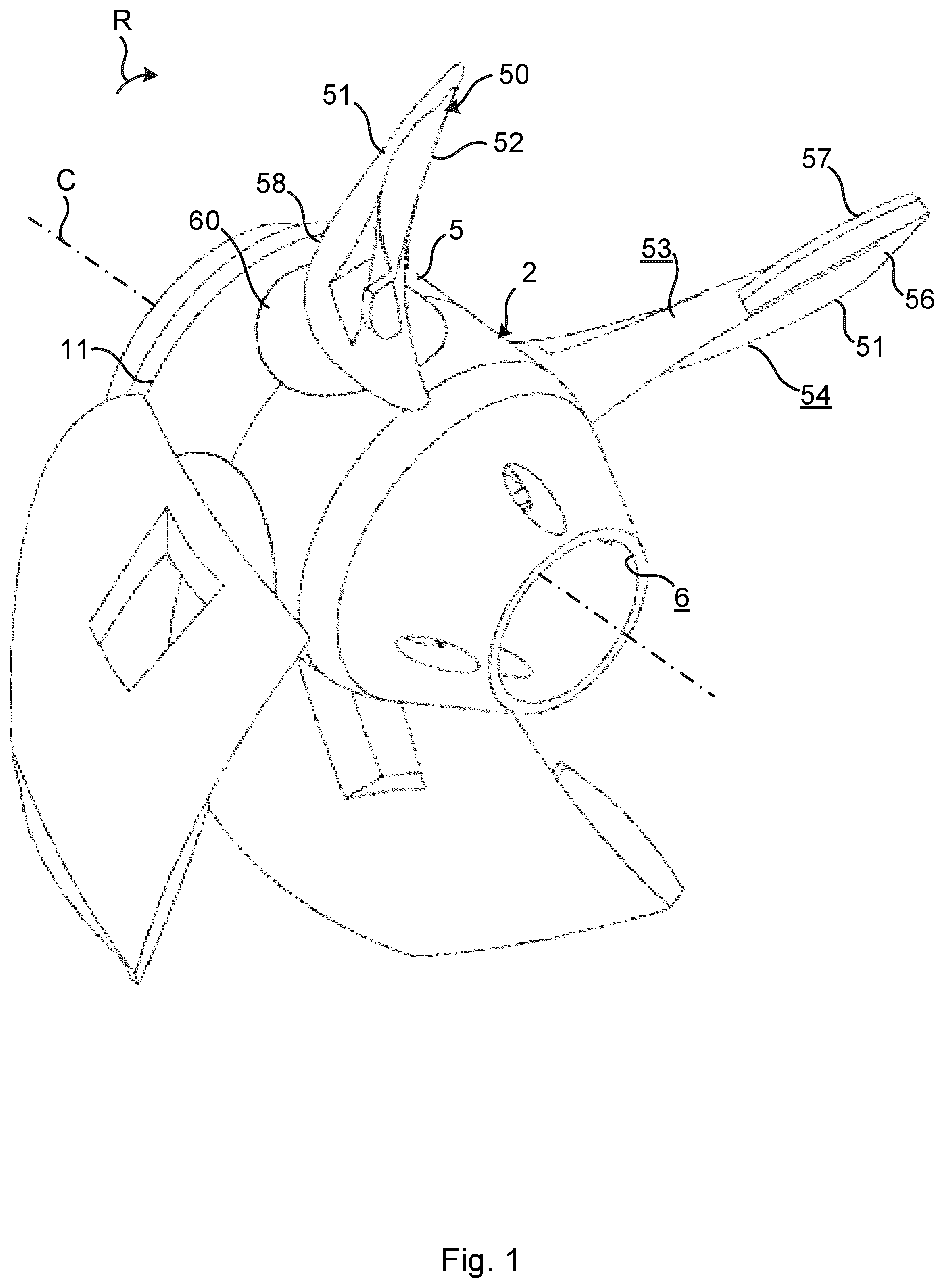Patent US12103656 — Self-adjusting variable pitch propeller — Figure 1