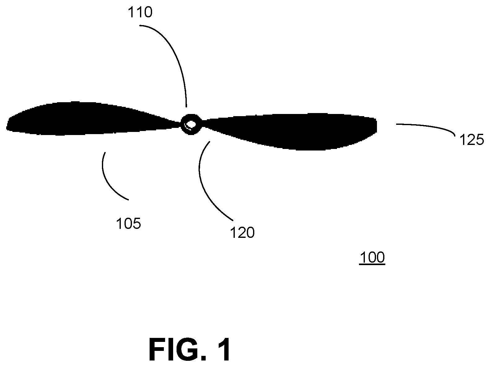 Patent US12103661 Figure 1 – Automated variable pitch propeller blade