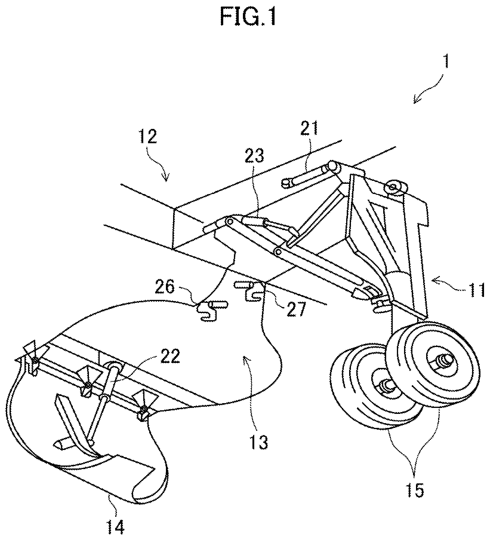Patent US12103667 — EHA system for lifting/lowering landing gear — Figure 1