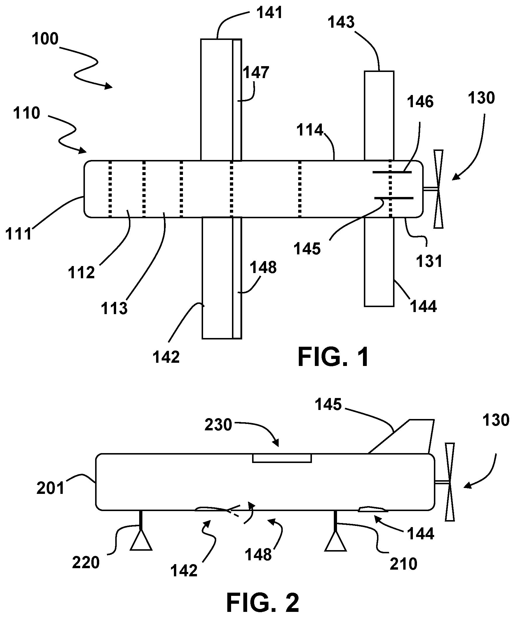Patent US12103678 — Elevon control system — Figure 1