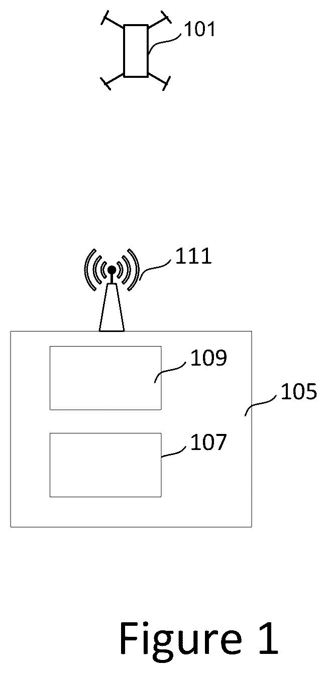 Patent US12103683 — UAV drop-plate for drop-payloads — Figure 1