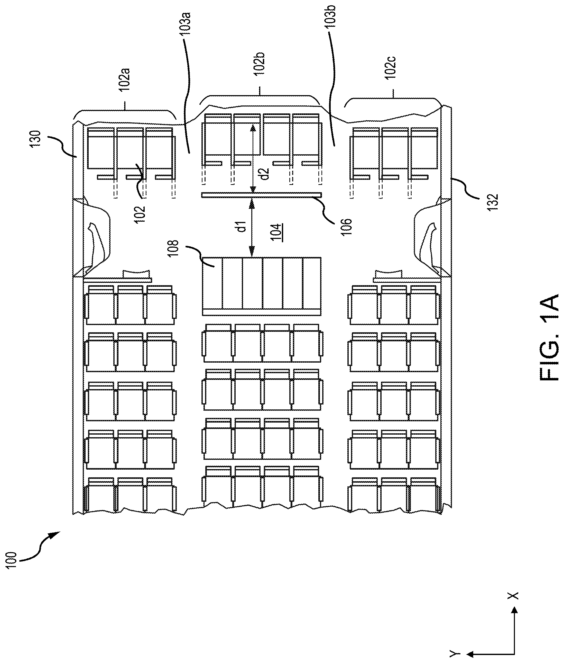Patent US12103686 — Movable area partition — Figure 1