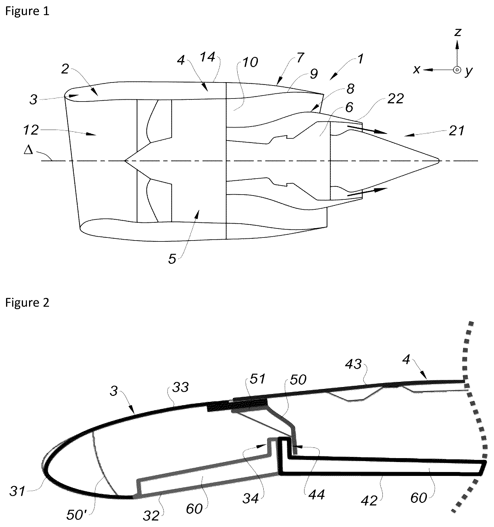 Patent US12103694 — Nacelle air intake and nacelle comprising such an air intake — Figure 1