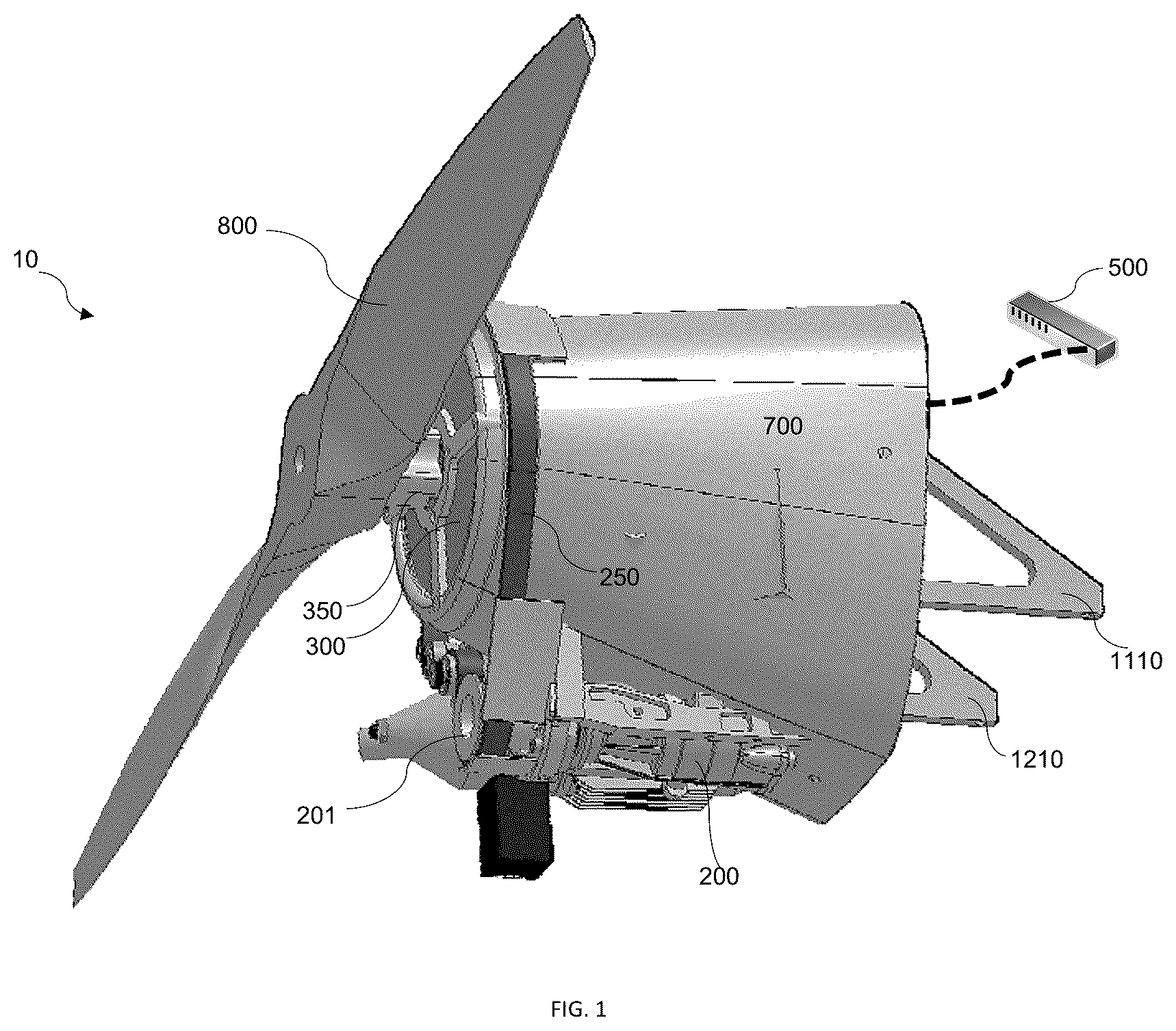 Patent US12103698 — Unmanned aerial vehicle's hybrid drive assembly — Figure 1