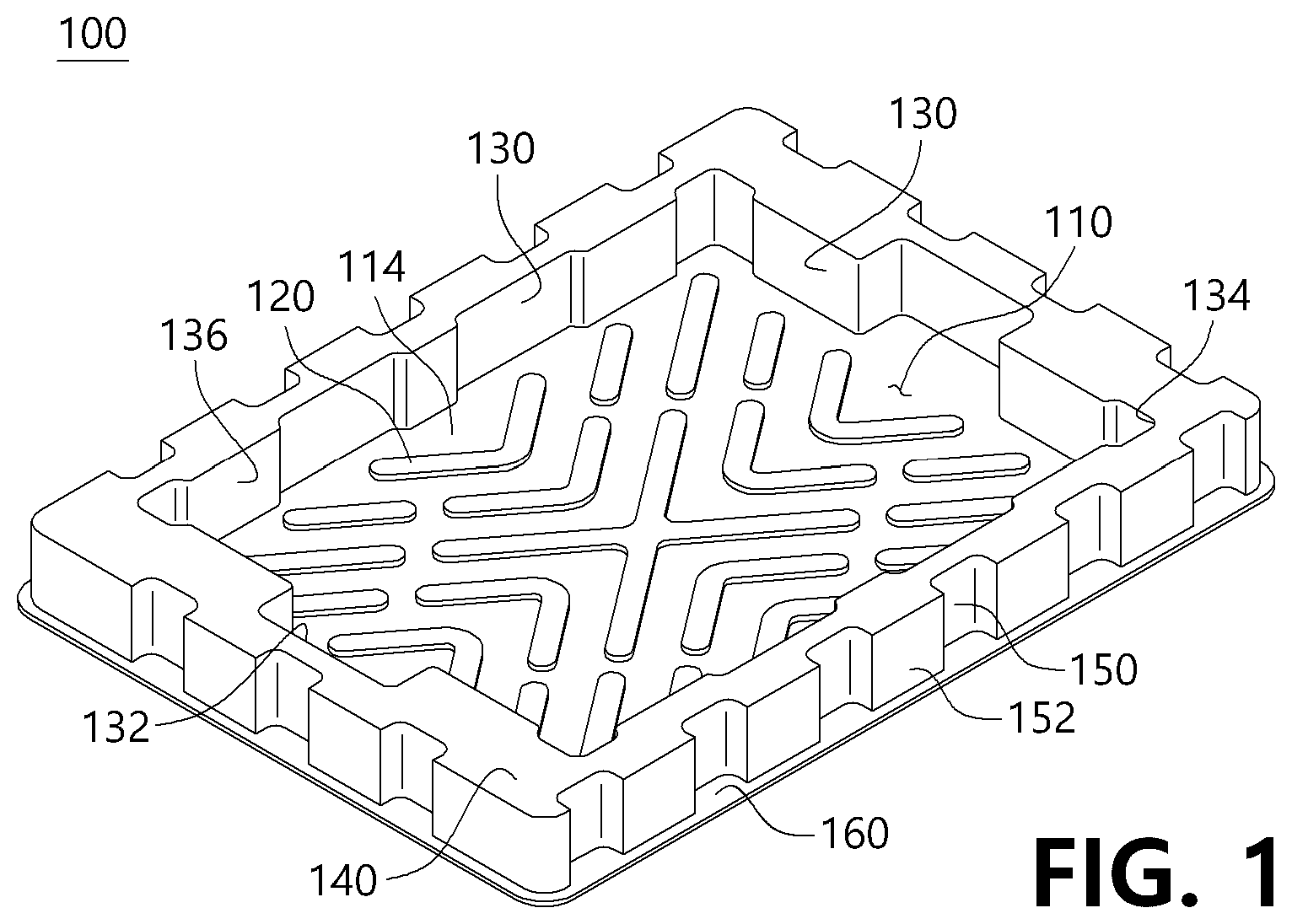 Patent US12103729 — Substrate tray — Figure 1
