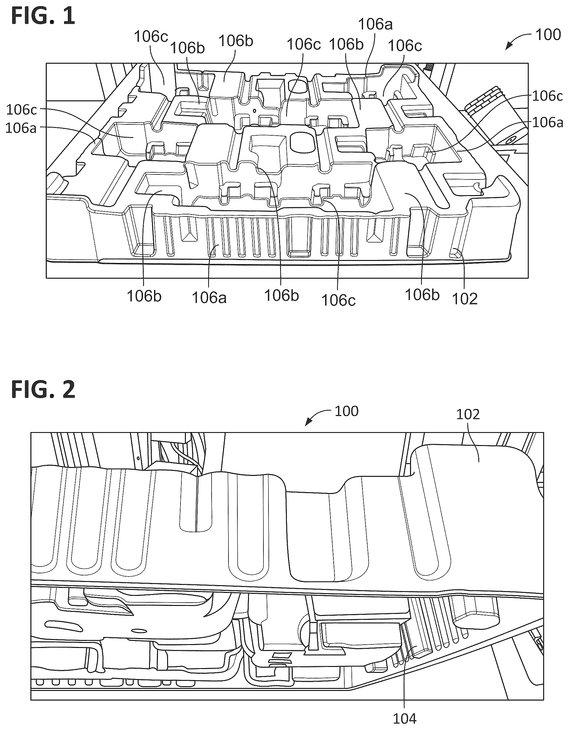 Patent US12103730 — Recyclable abrasion resistant dunnage tray — Figure 1