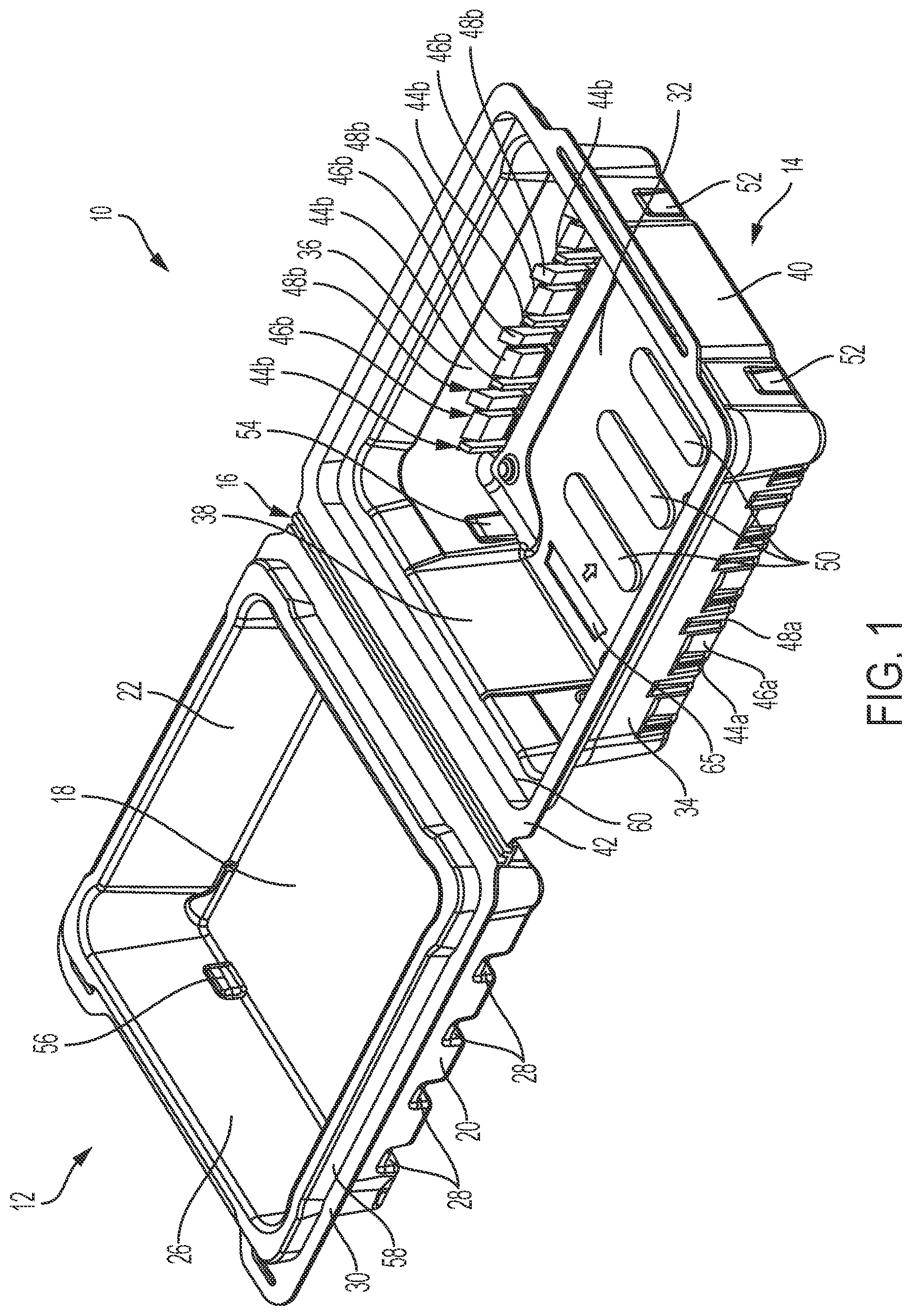 Patent US12103735 — Packaging for plates — Figure 1