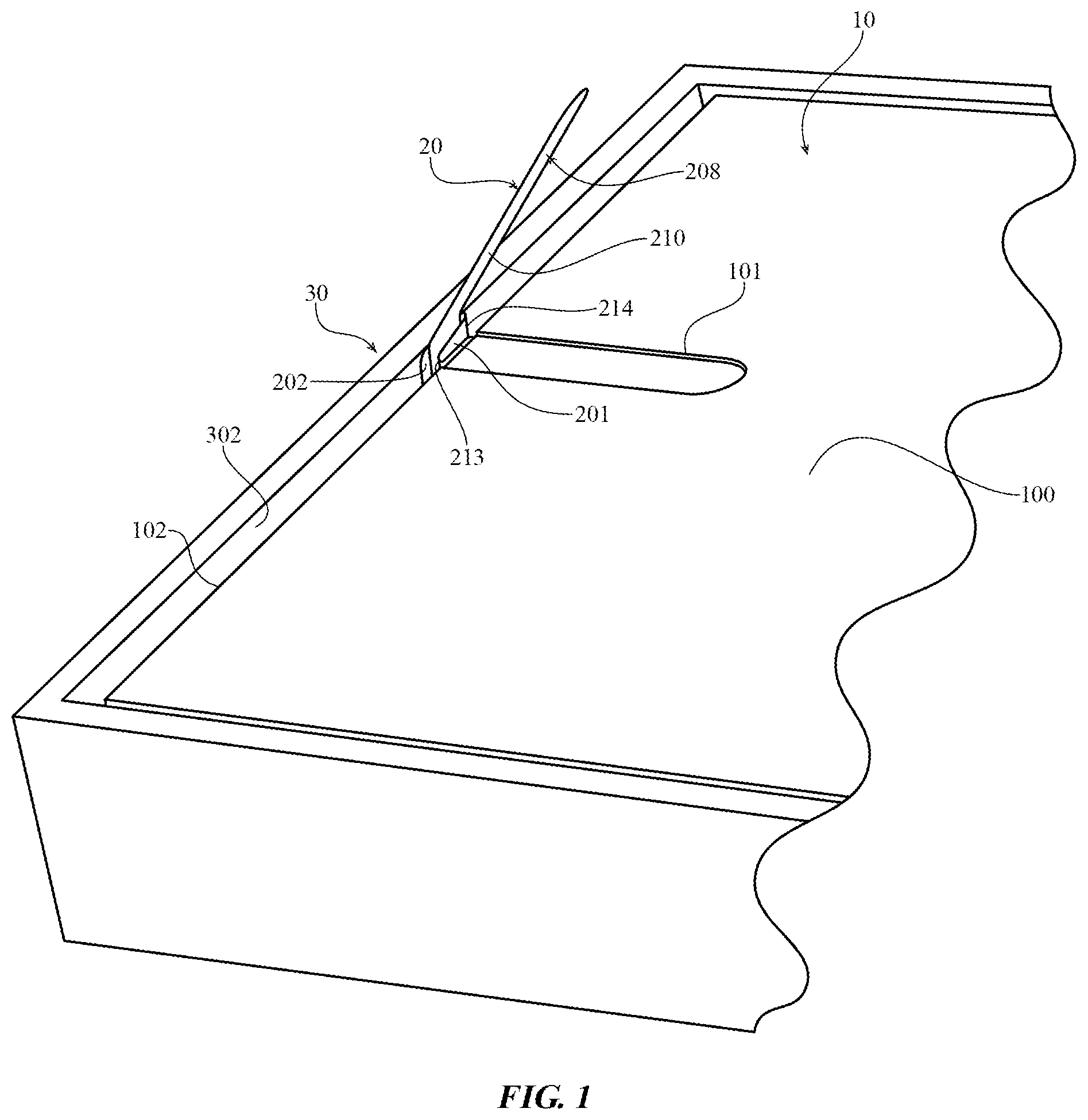 Patent US12103747 — Packaging with tamper-evident seal — Figure 1