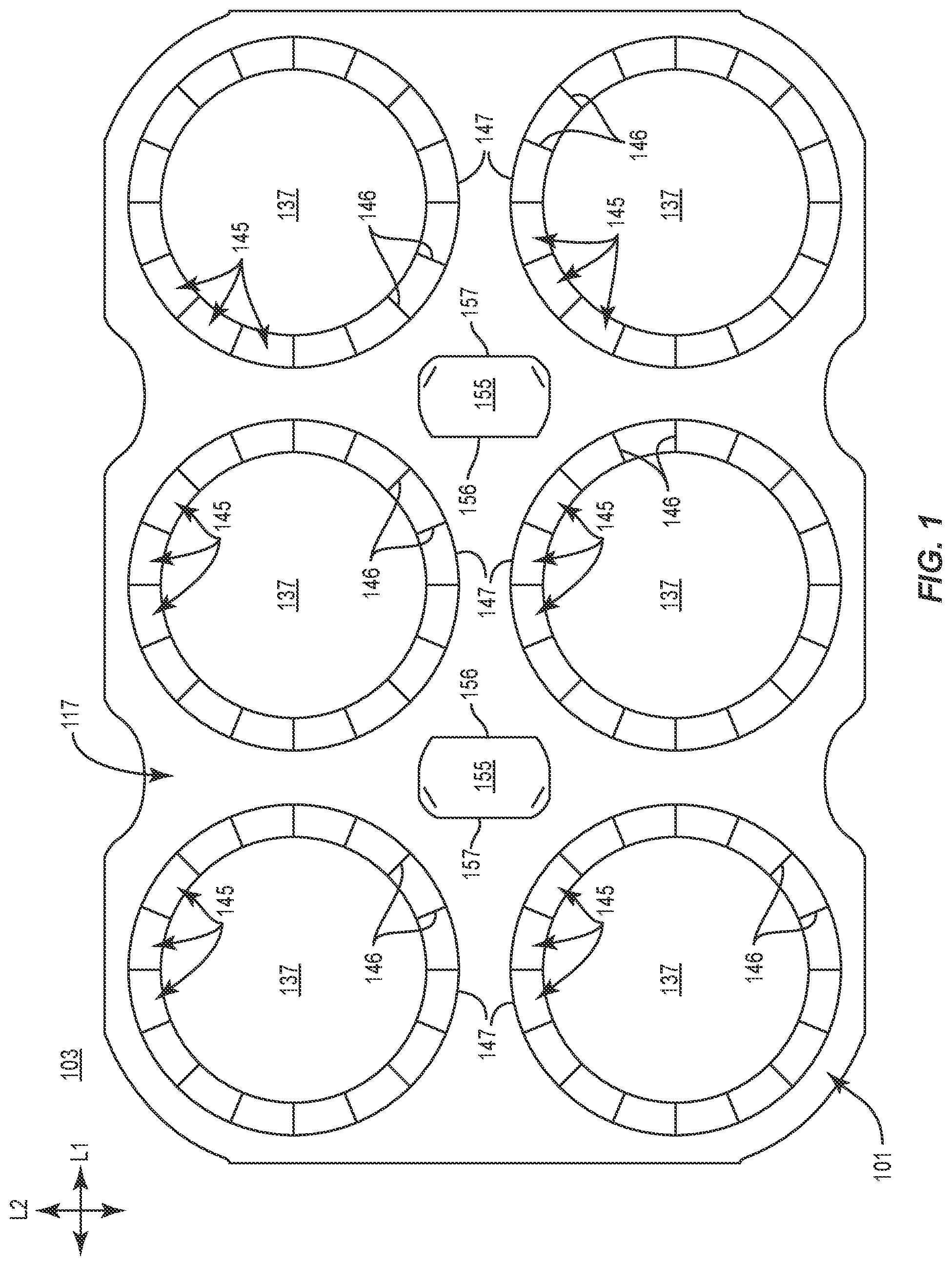 Patent US12103751 — Carrier for containers — Figure 1