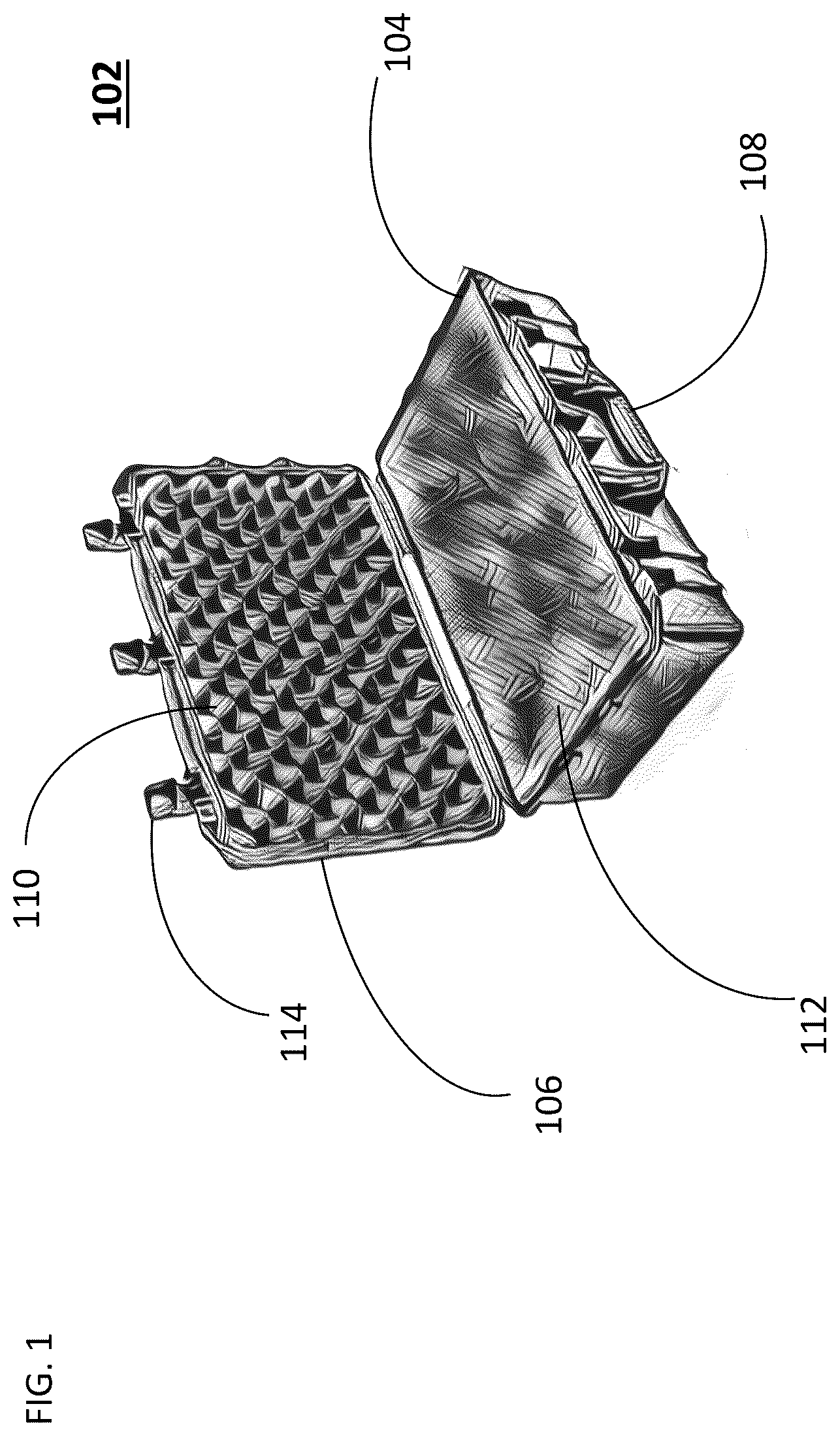 Patent US12103762 — Site inspection case — Figure 1