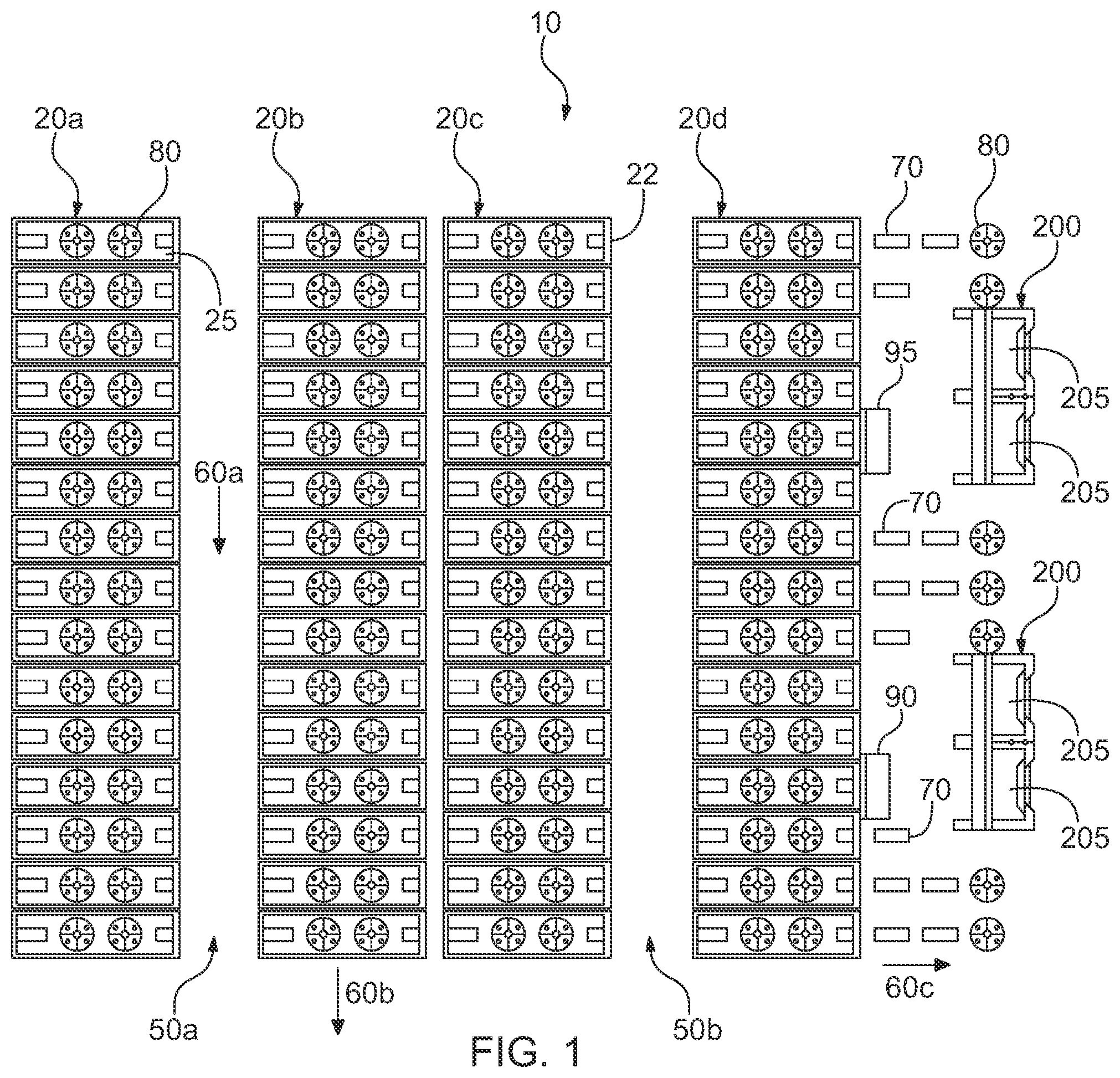 Patent US12103778 — Material handling apparatus having separate workstation and method of use — Figure 1
