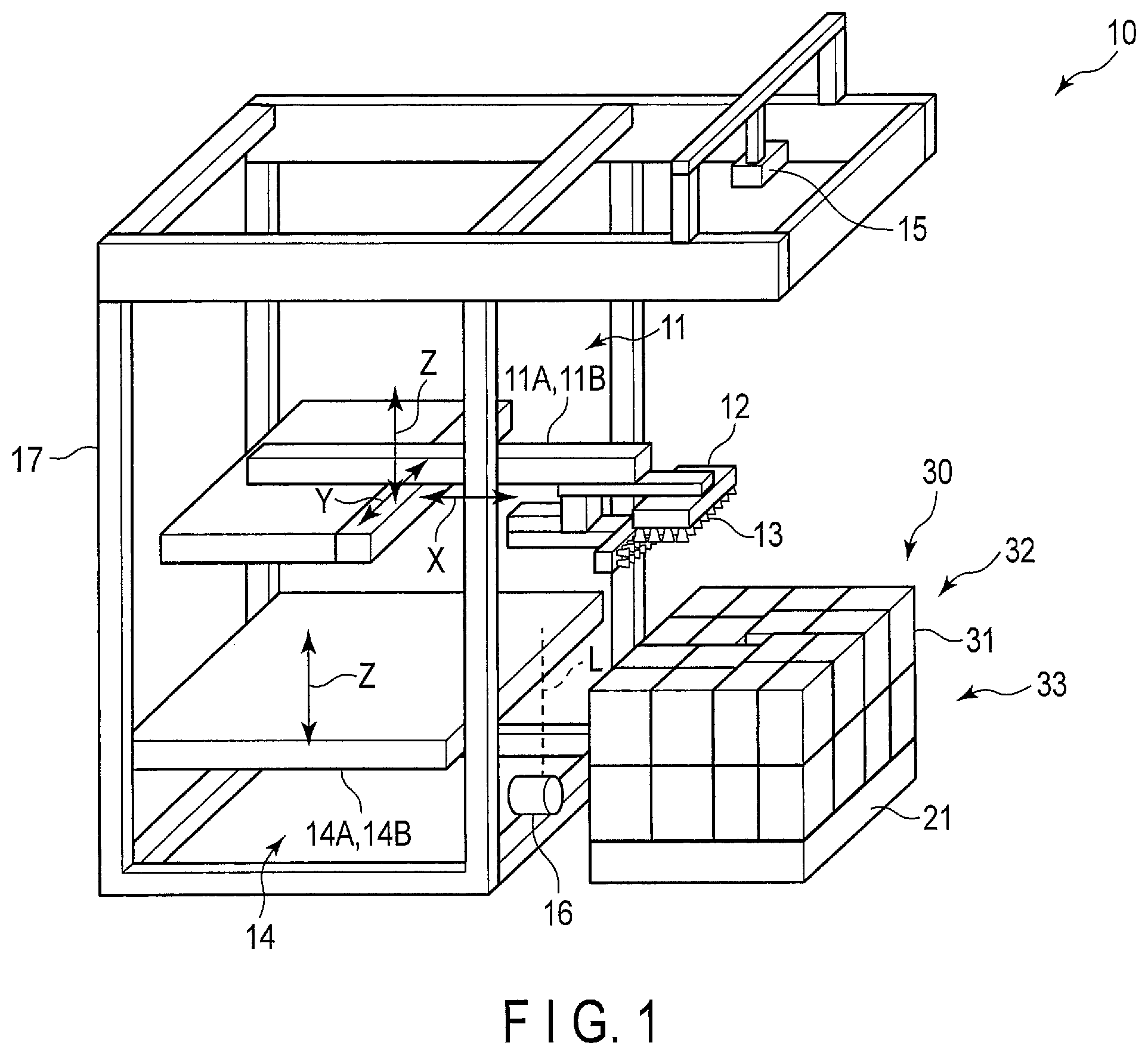 Patent US12103793 — Unloading apparatus, unloading method, and program — Figure 1
