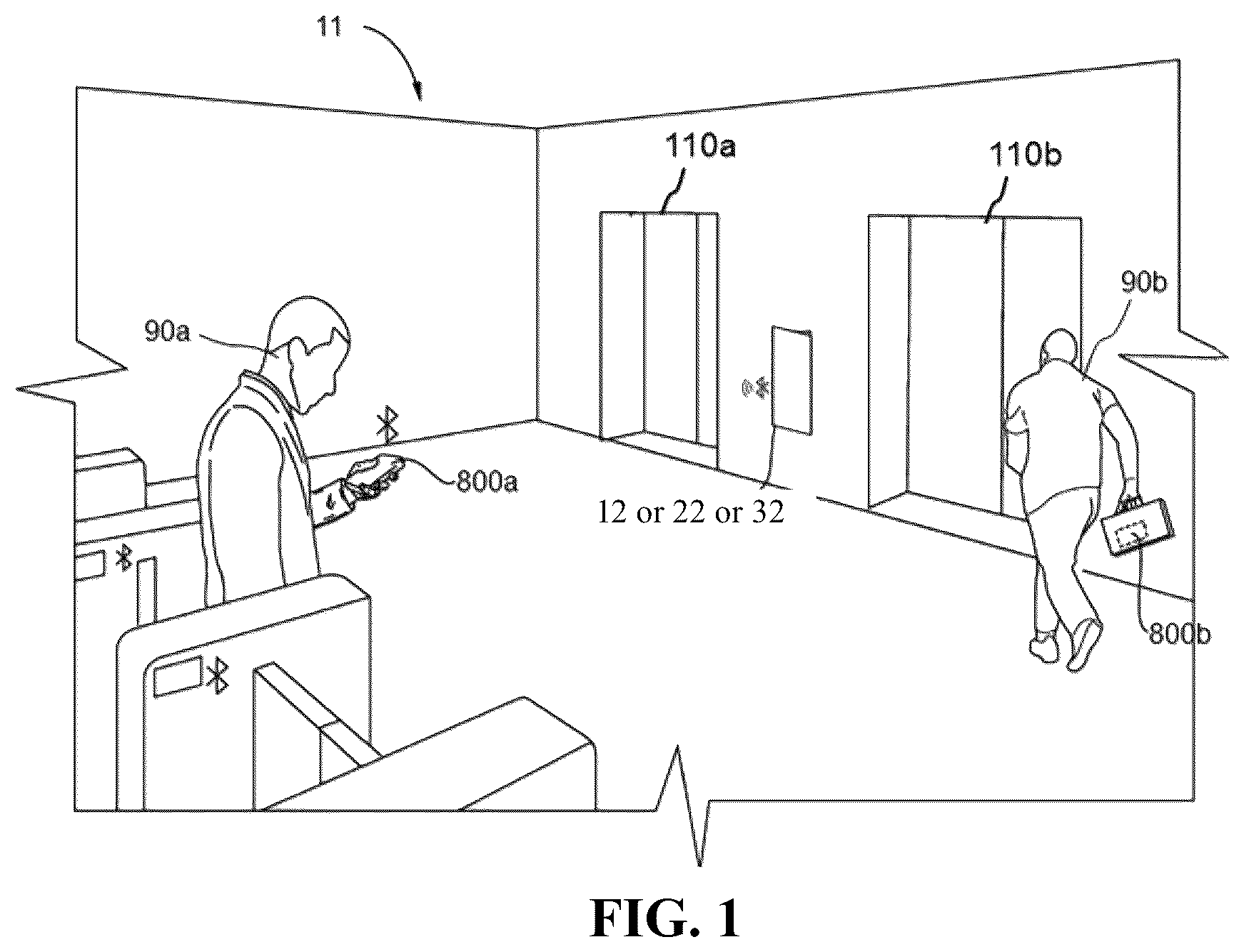 Patent US12103818 — Bluetooth module of elevator system — Figure 1