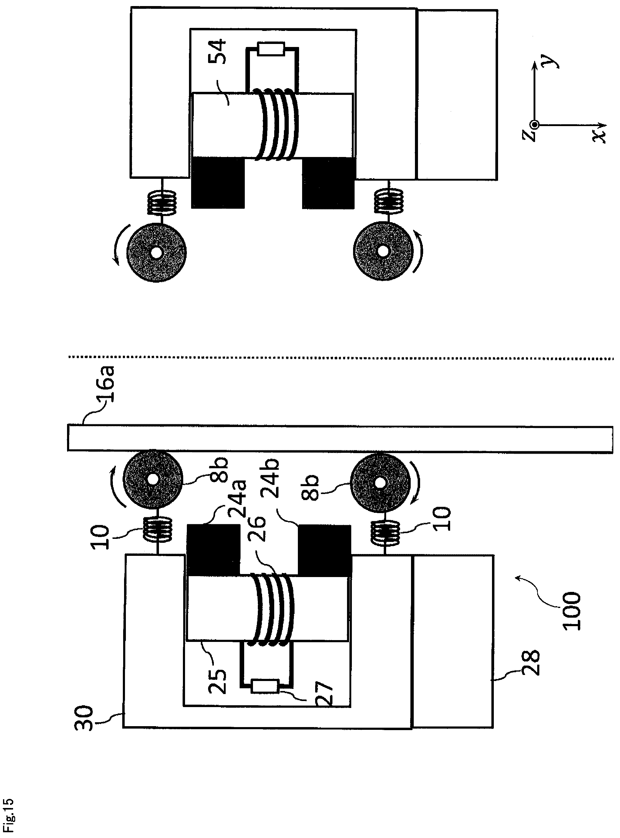 Patent US12103823 Figure 15 – Vibration damping device and elevator apparatus