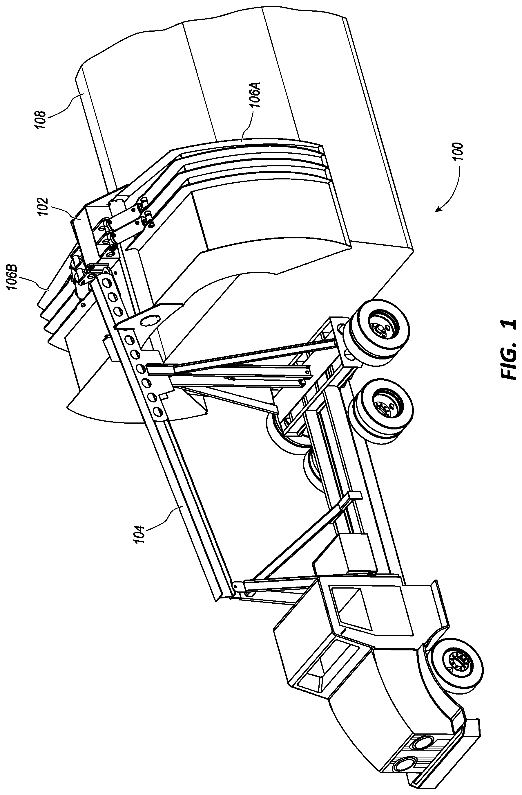 Patent US12103827 Figure 1 – Perforating clamshell bucket system