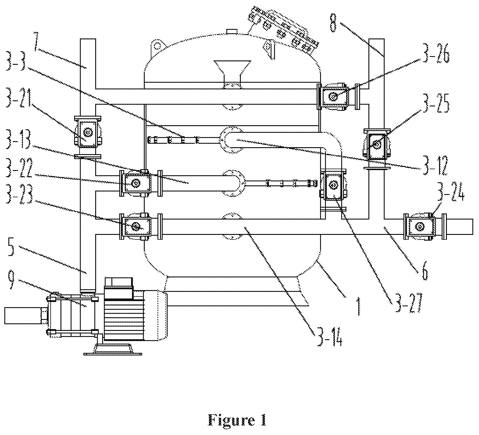 Patent US12103863 — Particulate filtering device with a multi-layer water distribution and collection structure and method for using the same — Figure 1
