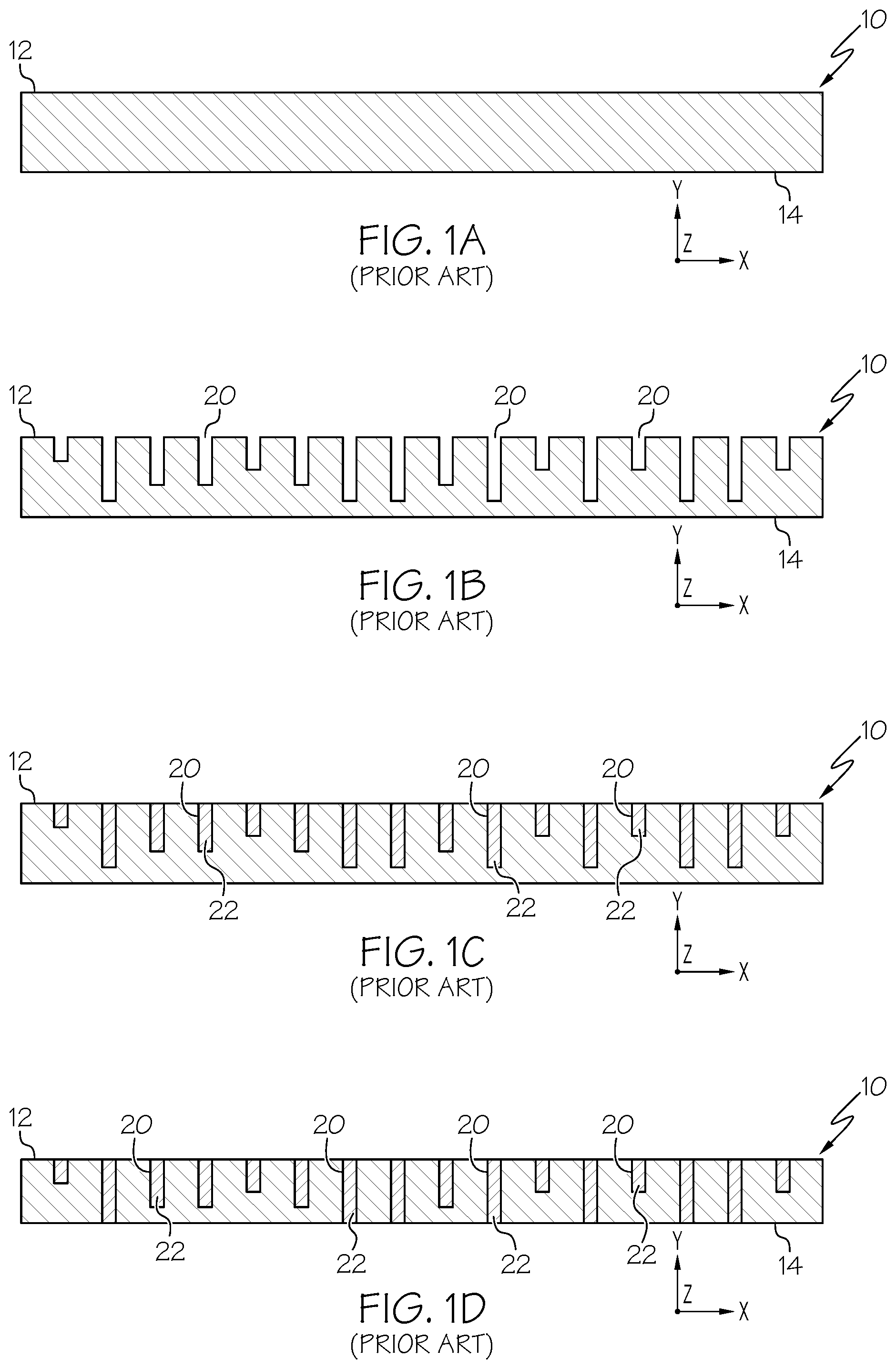 Patent US12103888 — Methods for making high density vias in a glass article — Figure 1