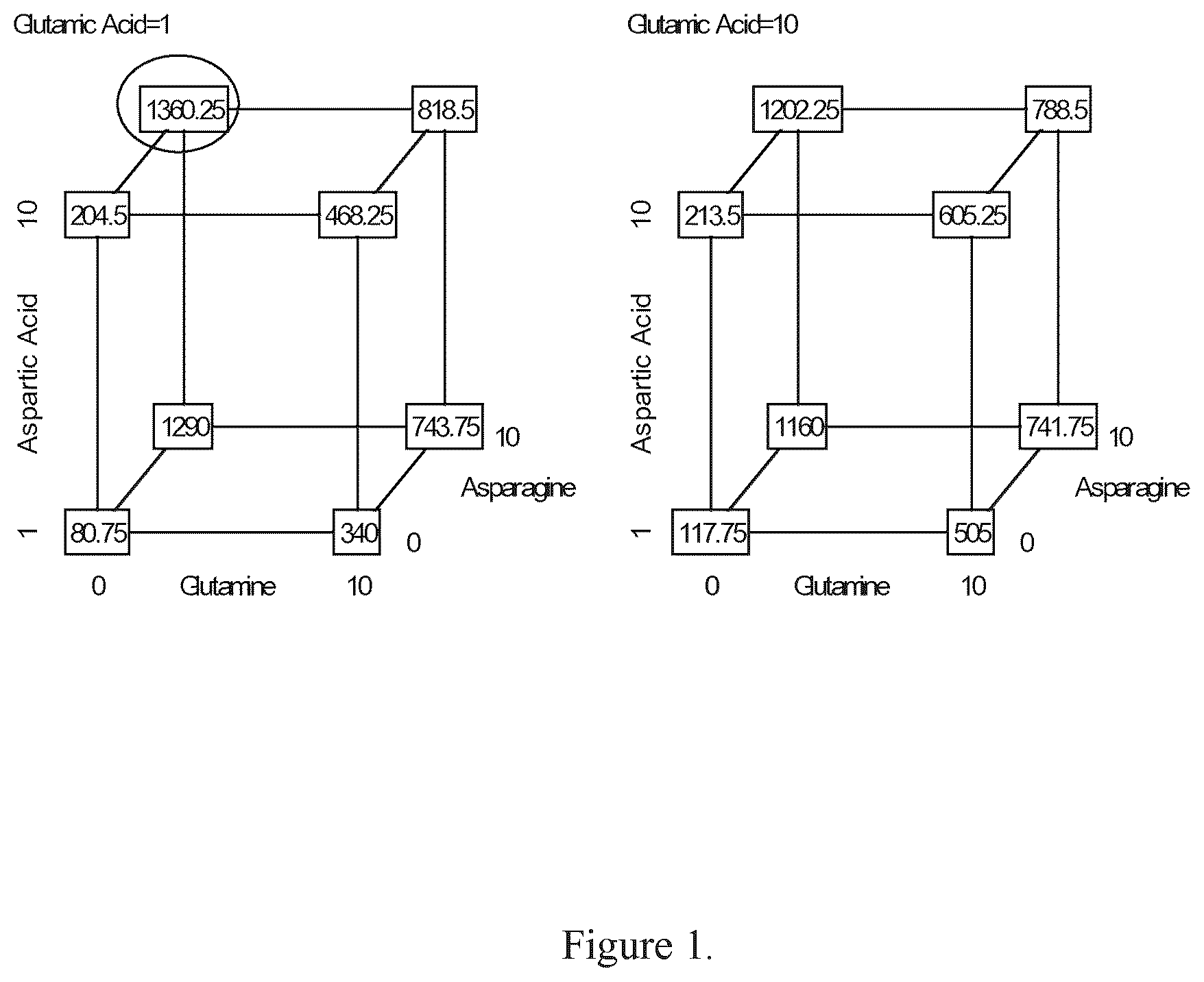 Patent US12103975 — Production of proteins in glutamine-free cell culture media — Figure 1