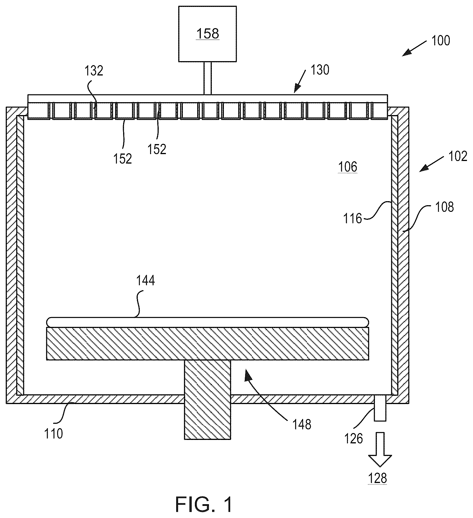 Patent US12104246 — Atomic layer deposition of protective coatings for semiconductor process chamber components — Figure 1