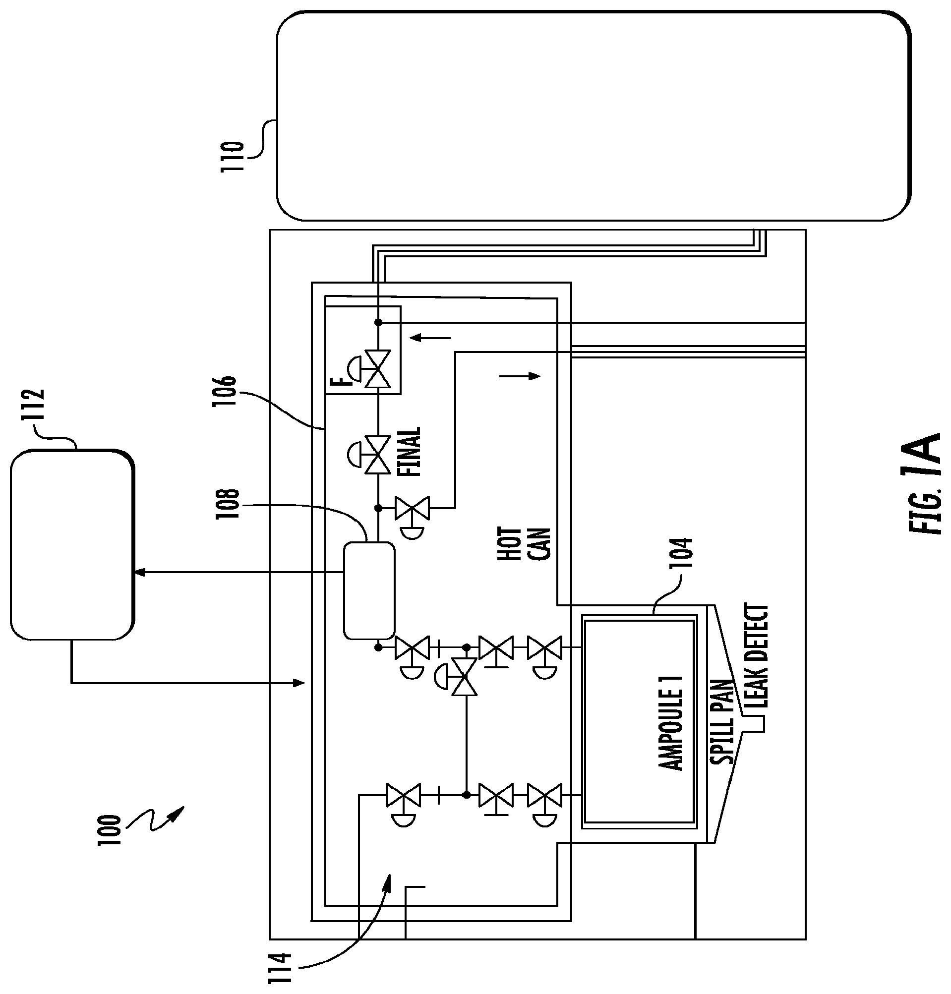 Patent US12104253 — Techniques for controlling precursors in chemical deposition processes — Figure 1