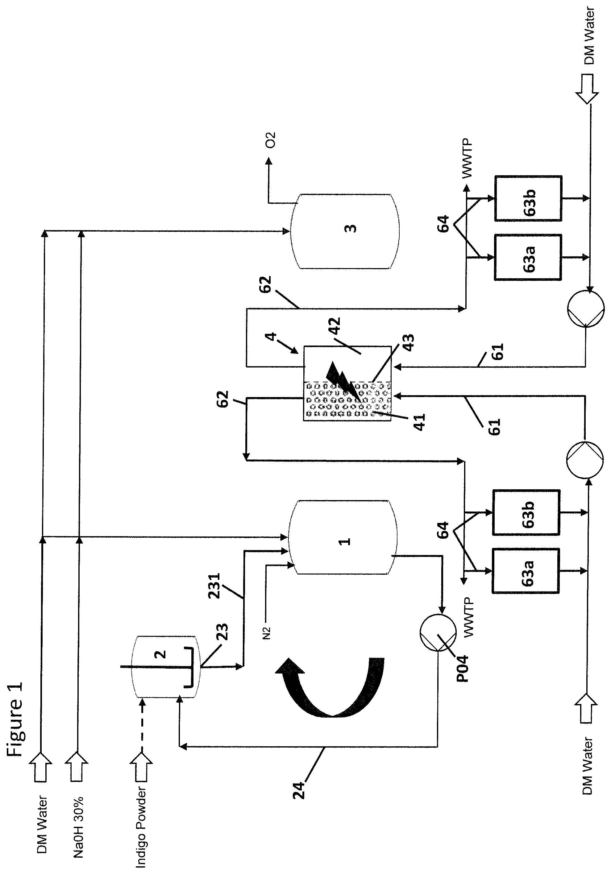 Patent US12104262 — Electrochemical reactor and its cleaning or regeneration — Figure 1