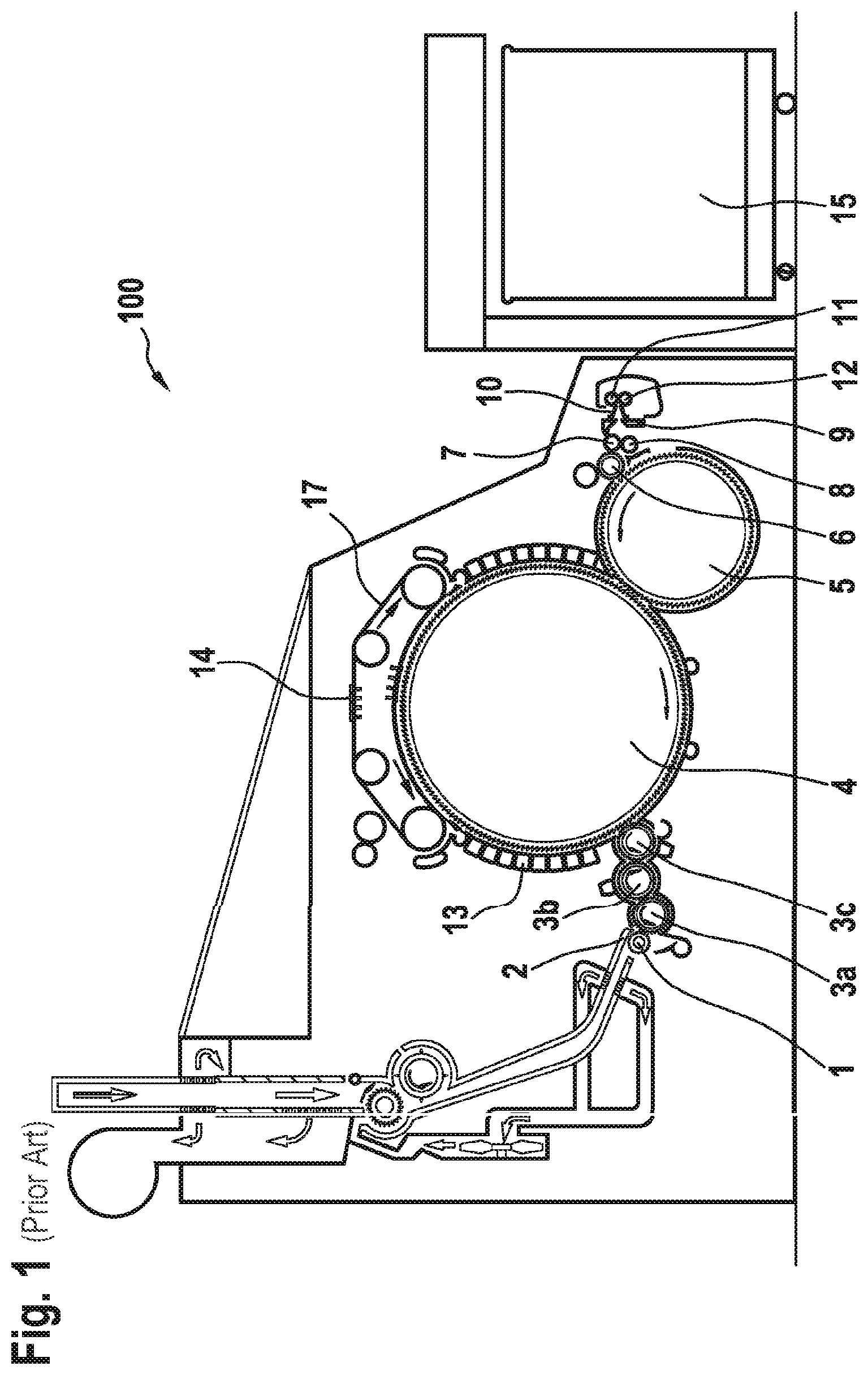 Patent US12104289 — Carder, web guiding element, spinning mill preparation installation and method for identifying undesired particles — Figure 1