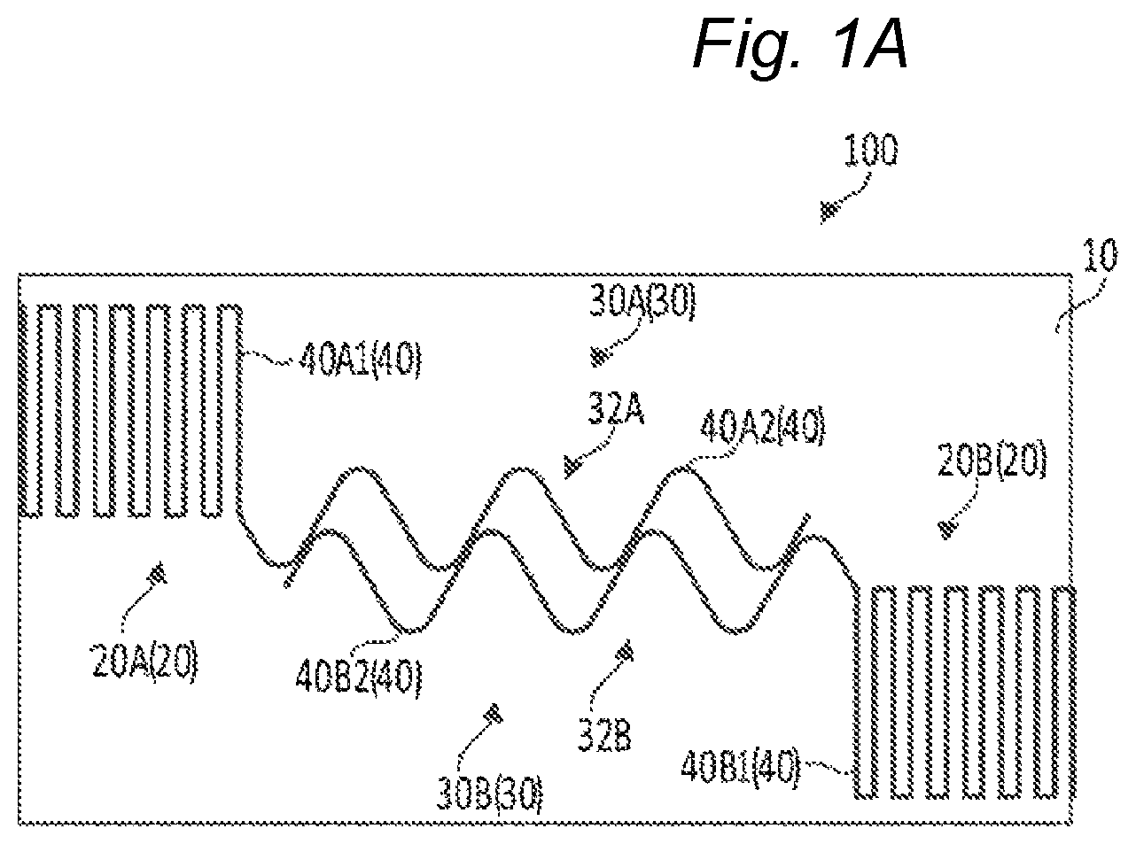Patent US12104292 Figure 1 – Fabric material with electrode wiring