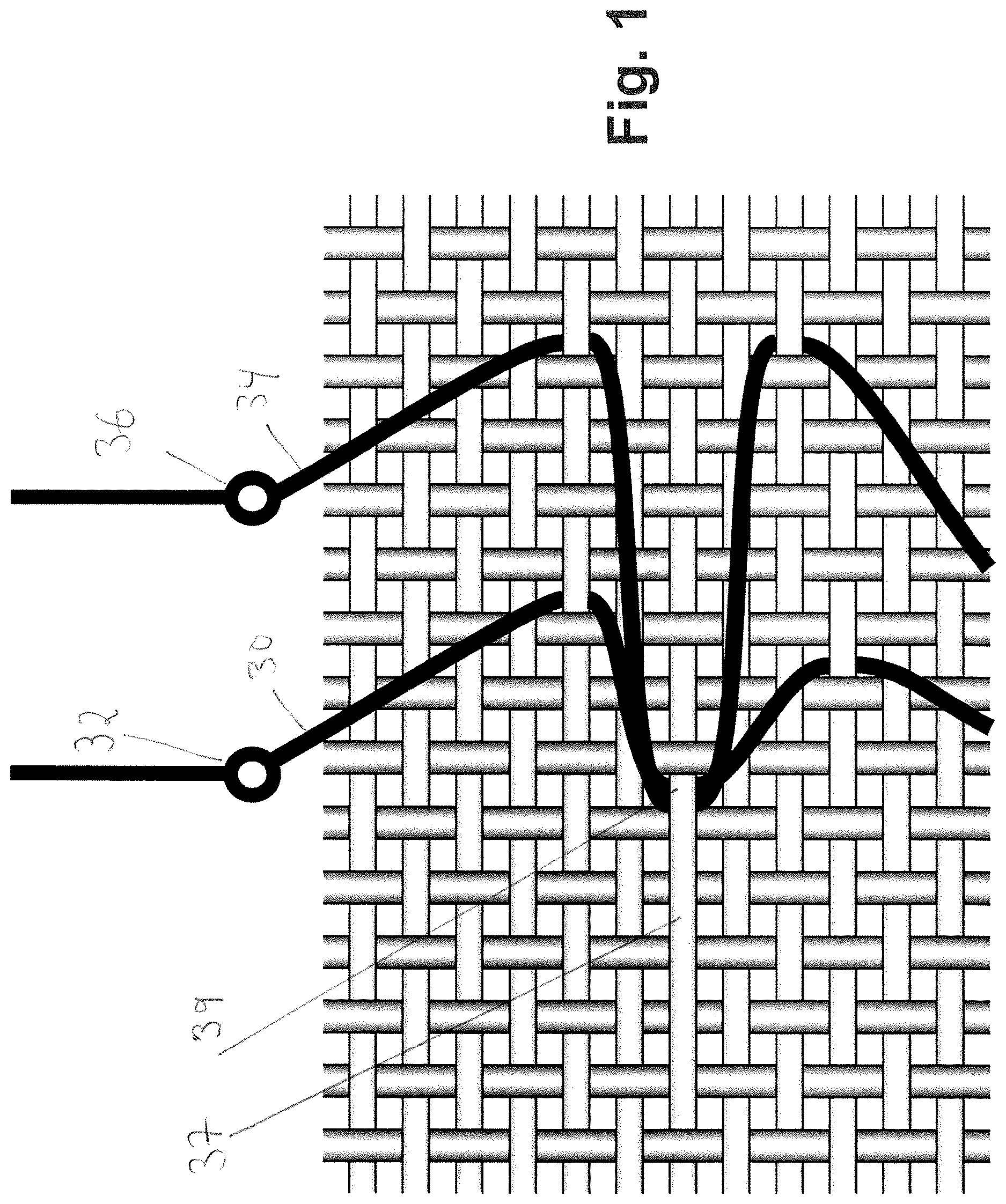 Patent US12104293 Figure 1 – Method for pattern-directed formation of the connection point of an effect thread in the woven fabric