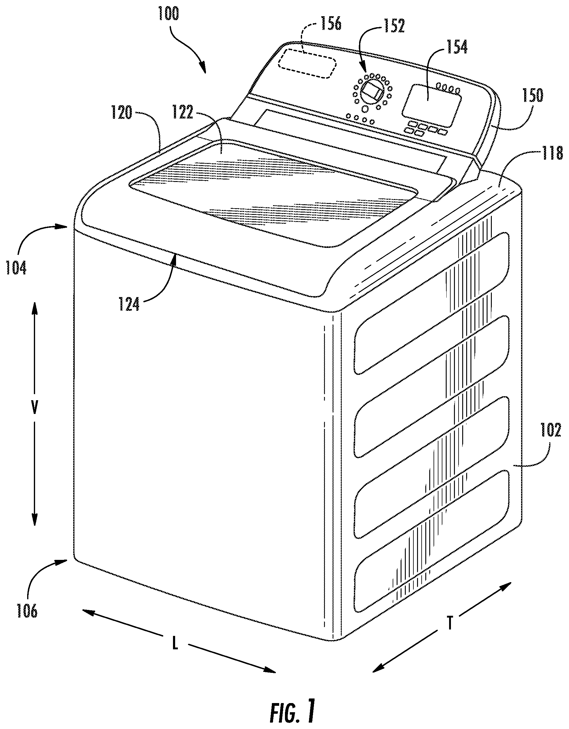 Patent US12104304 Figure 1 – Laundry apparatus including a tangle-free option and method of operating a laundry apparatus