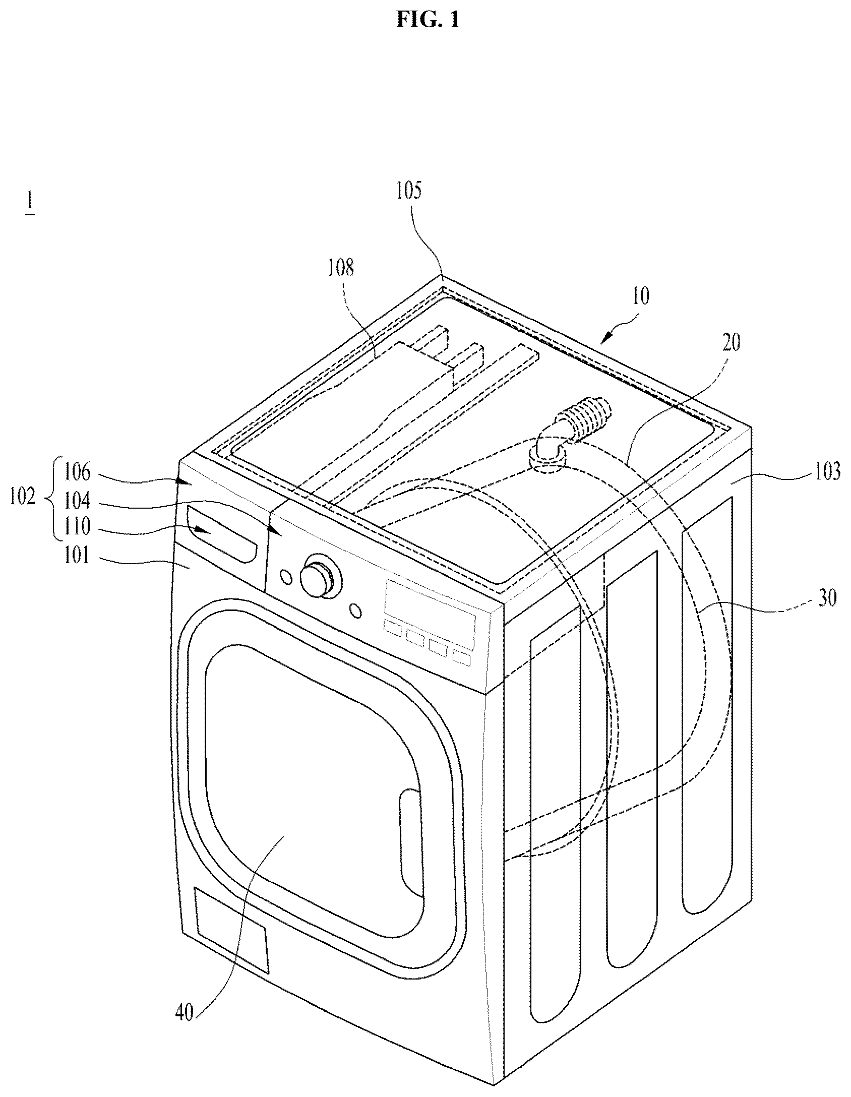 Patent US12104306 — Laundry treating apparatus — Figure 1