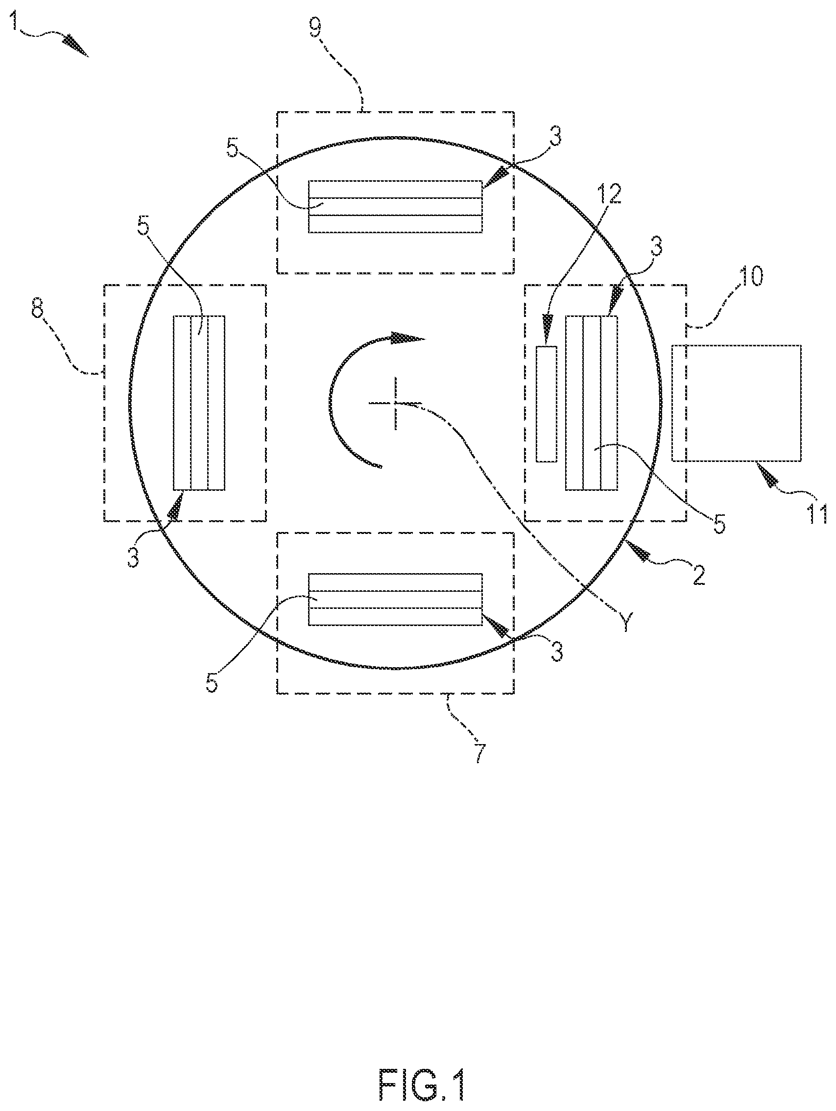 Patent US12104315 — Device for the automatic loading of hangers in an apparatus for ironing shirts or similar items and apparatus comprising such device — Figure 1