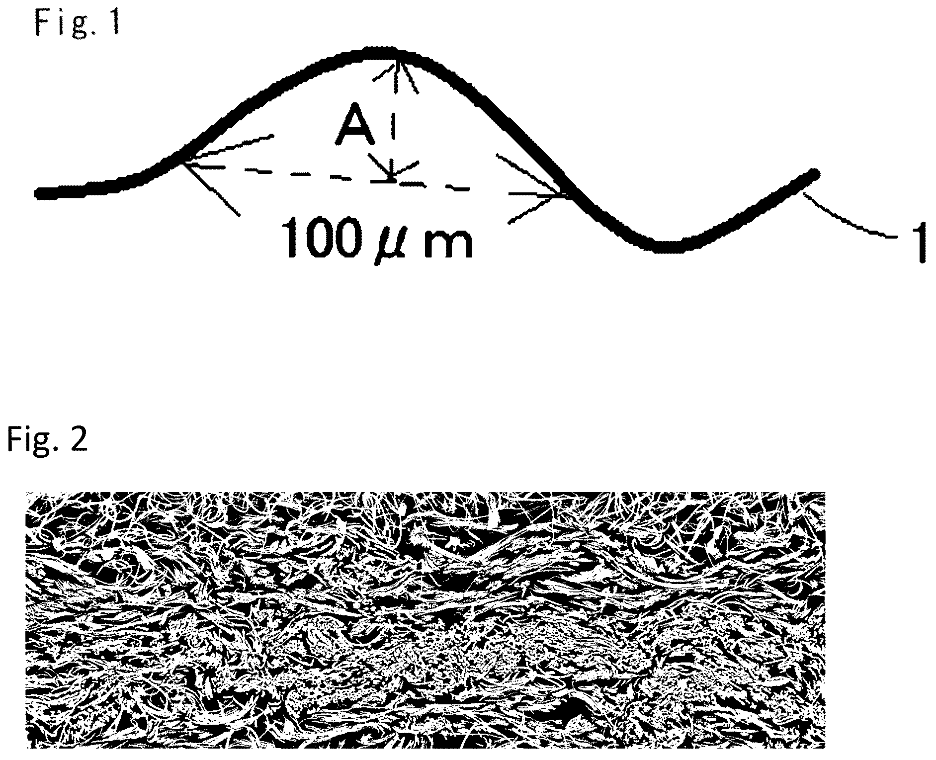Patent US12104317 Figure 1 – Artificial leather base material, method for production thereof, and napped artificial leather