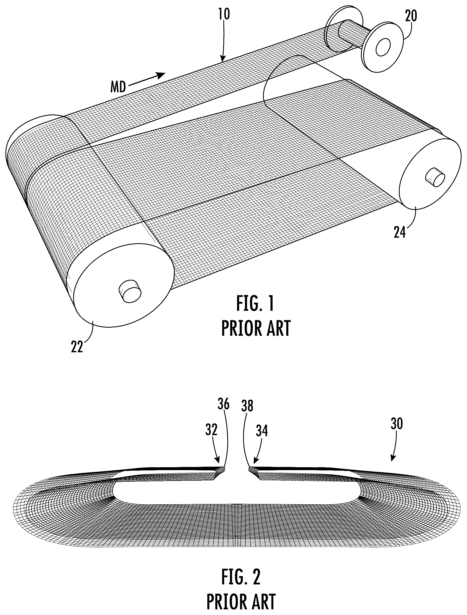 Patent US12104323 — Seamed press felt with partially anchored stuffer yarn packager — Figure 1