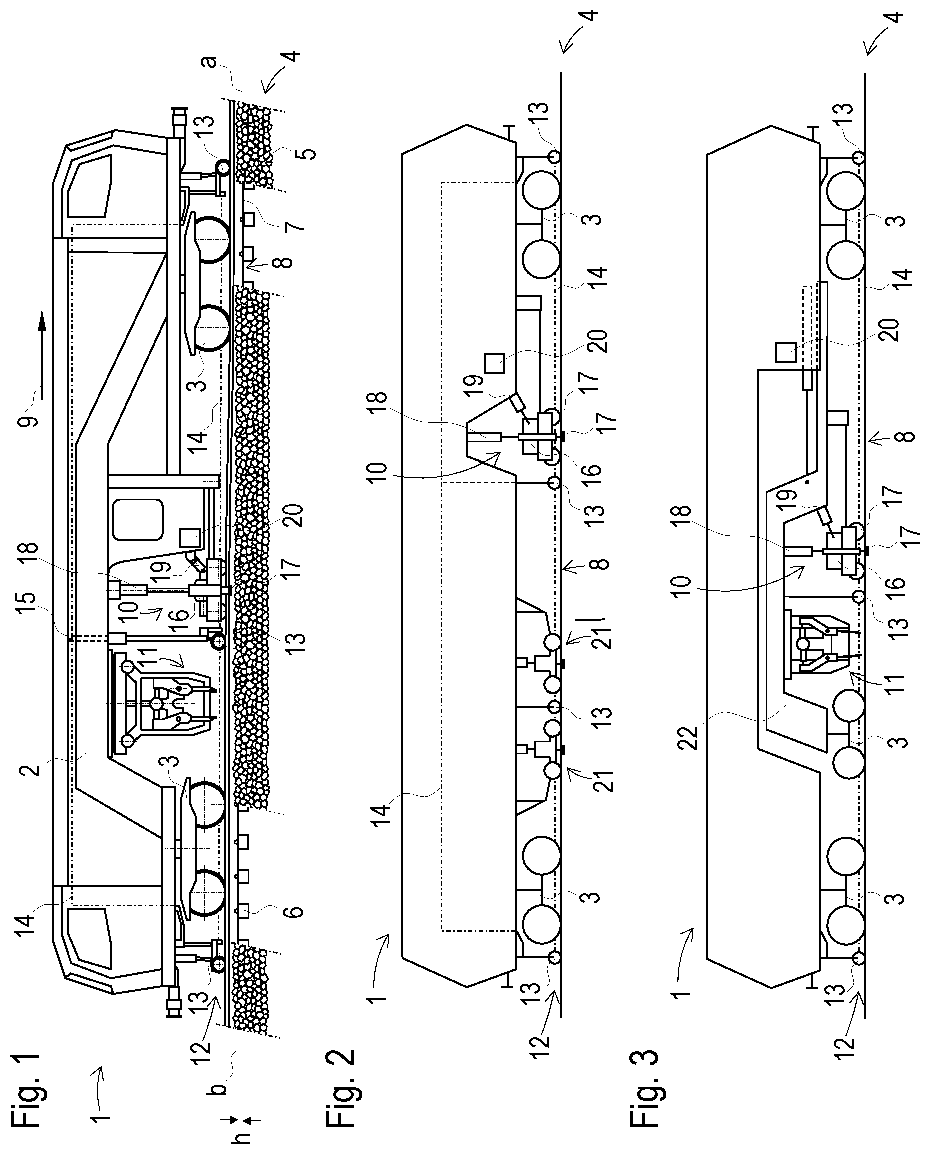 Patent US12104330 — Method and track maintenance machine for treatment of a ballast track — Figure 1