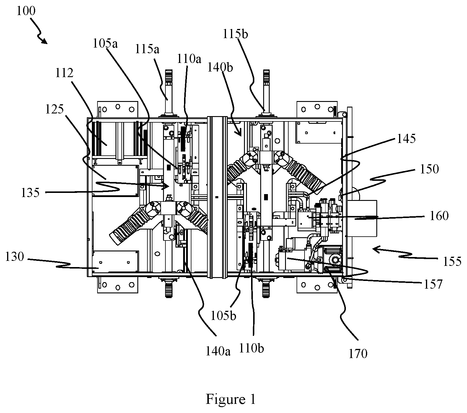 Patent US12104331 — Saborage-resistant switch device for moving railroad switch points — Figure 1