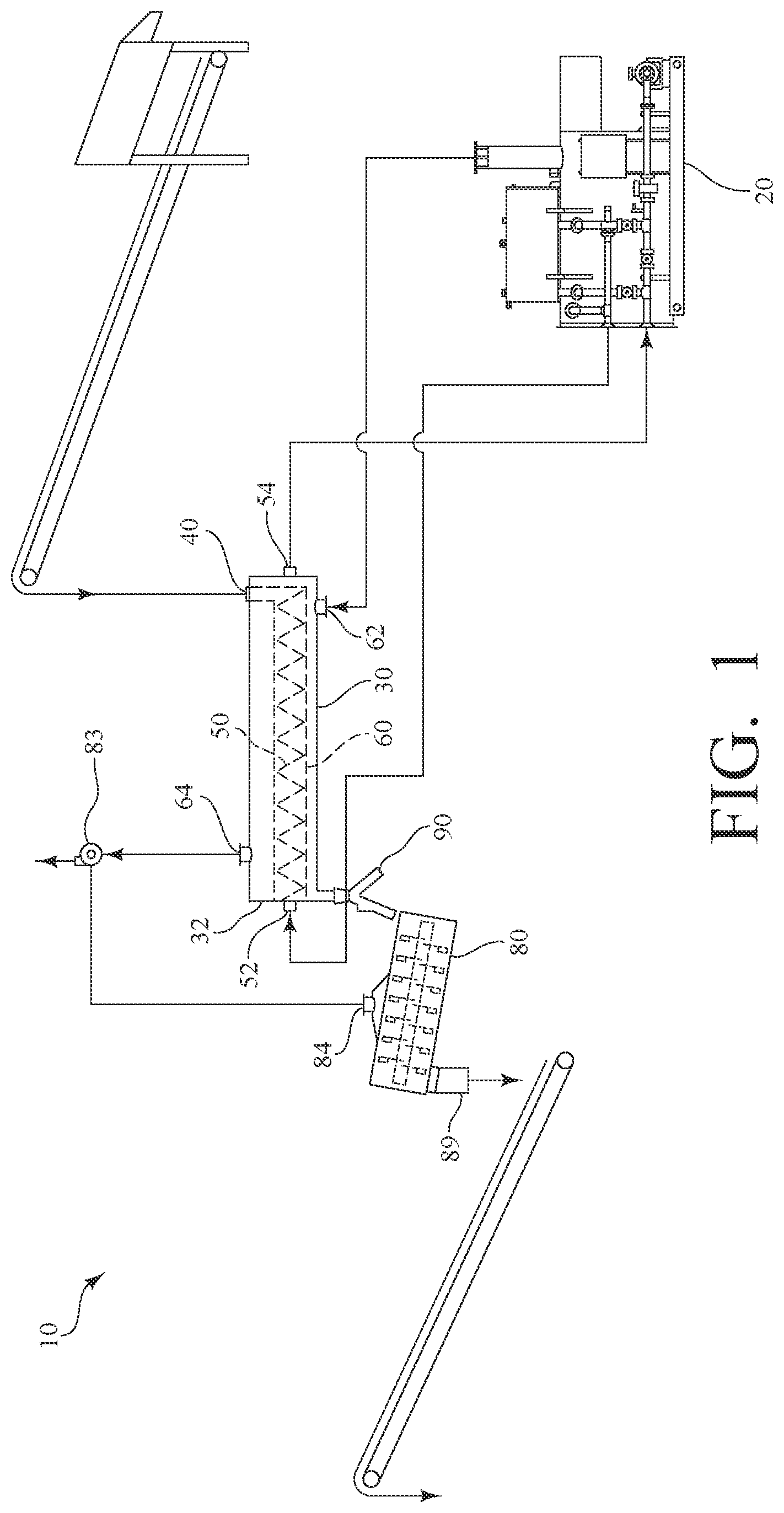 Patent US12104333 — System and method for processing recycled asphalt pavement or aggregate for asphalt production — Figure 1