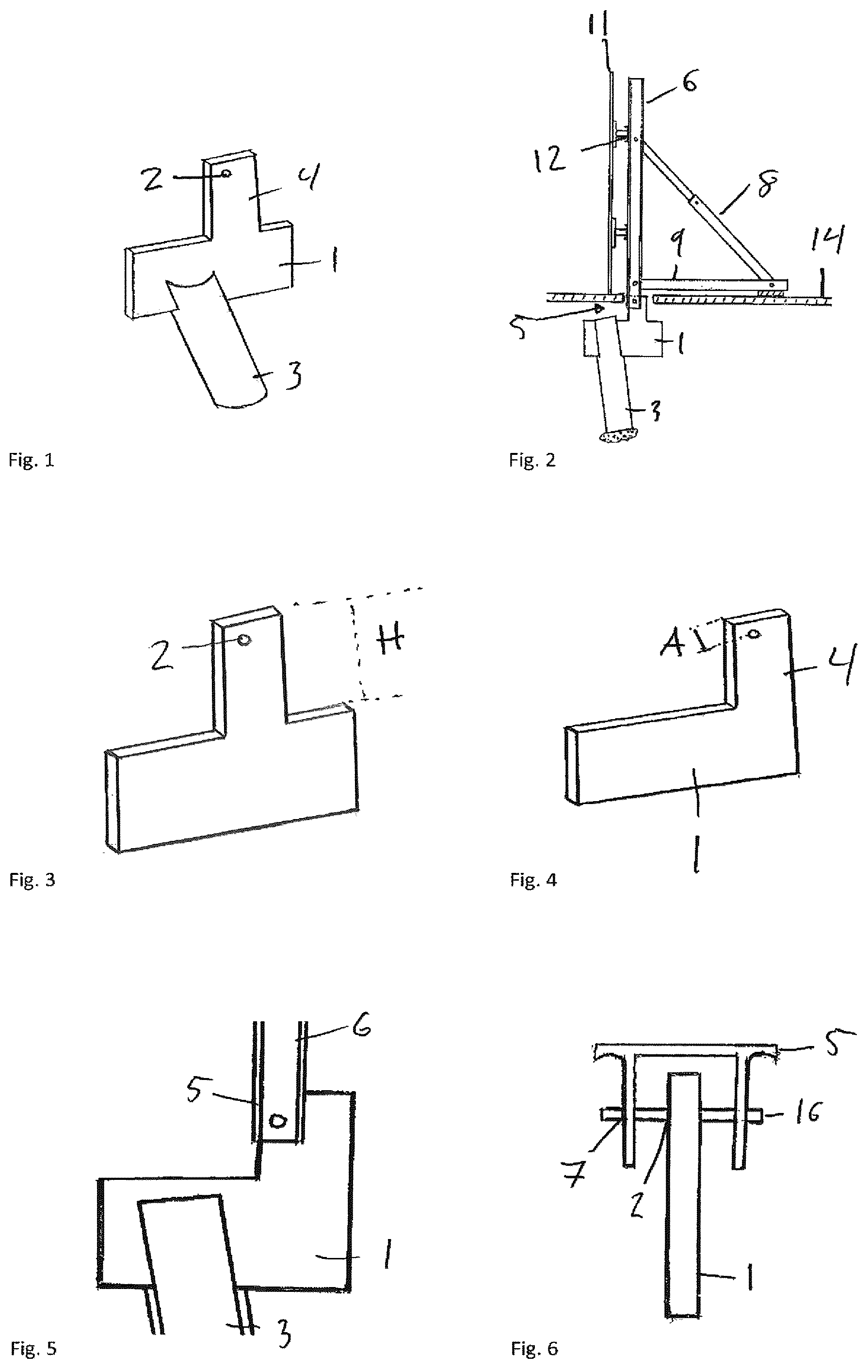 Patent US12104341 — Ground-anchored foundation for a mobile flood protection arrangement and flood protection arrangement for attachment to a ground-anchored foundation, as well as method for anchoring a mobile flood protection arrangement — Figure 1